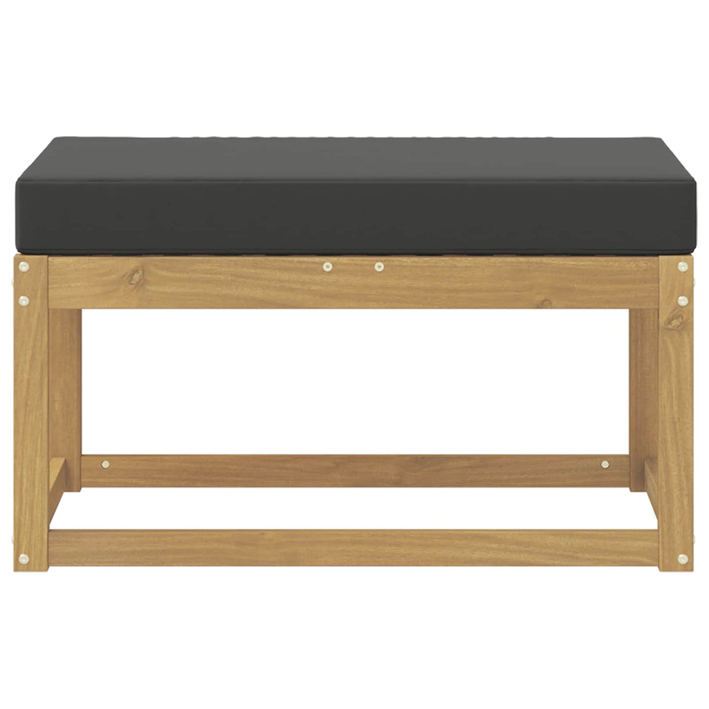 Buitenstoolbank Wit 80 x 43 x 45 cm Massief Acaciahout is nu te koop bij PeponiXL, paradijselijk wonen!