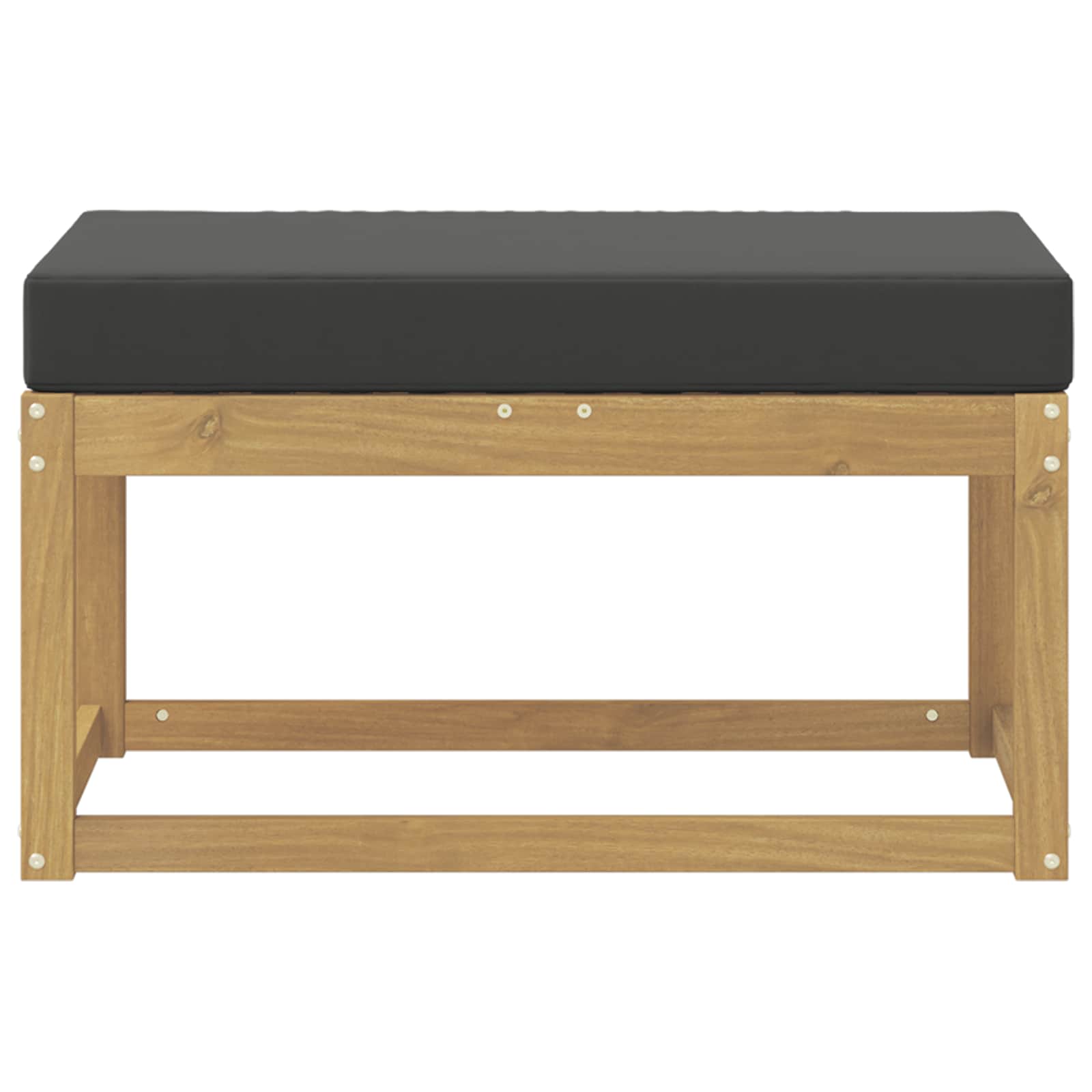 Buitenstoolbank Wit 80 x 43 x 45 cm Massief Acaciahout is nu te koop bij PeponiXL, paradijselijk wonen!