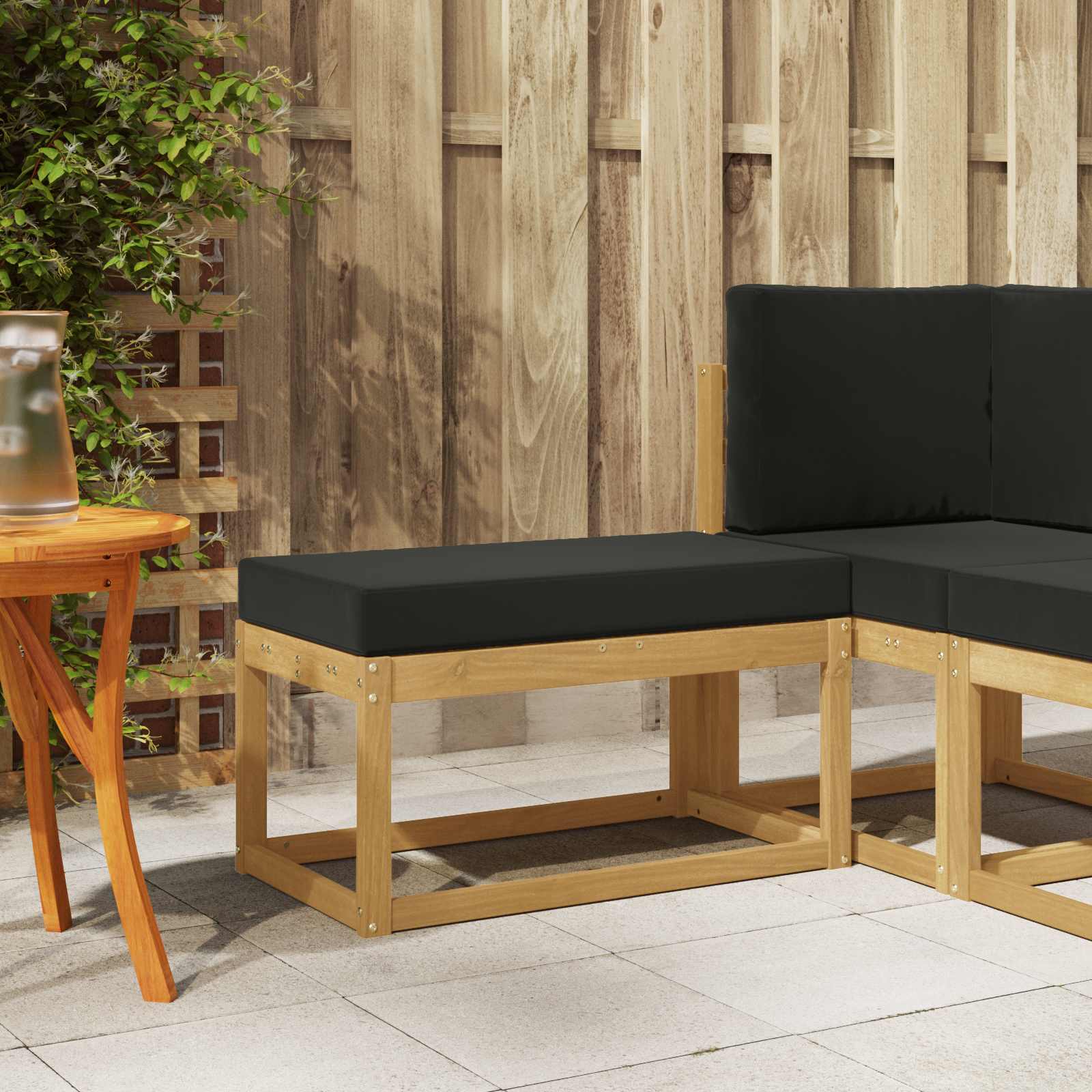 Buitenstoolbank Wit 80 x 43 x 45 cm Massief Acaciahout is nu te koop bij PeponiXL, paradijselijk wonen!