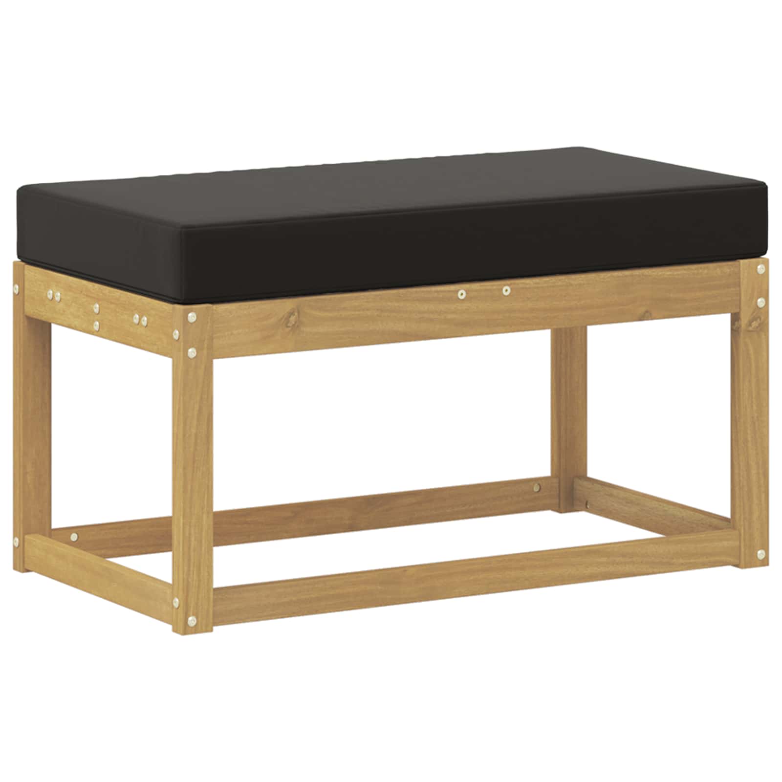 Buitenstoolbank Wit 80 x 43 x 45 cm Massief Acaciahout is nu te koop bij PeponiXL, paradijselijk wonen!