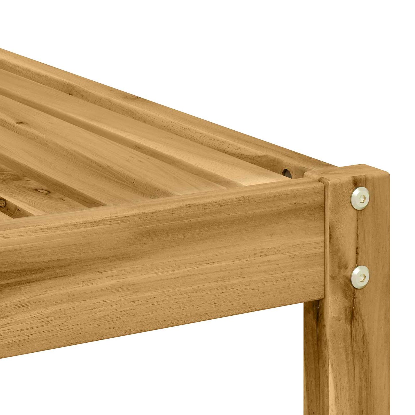 Buitenstoolbank Wit 115 x 43 x 37 cm Massief Acaciahout