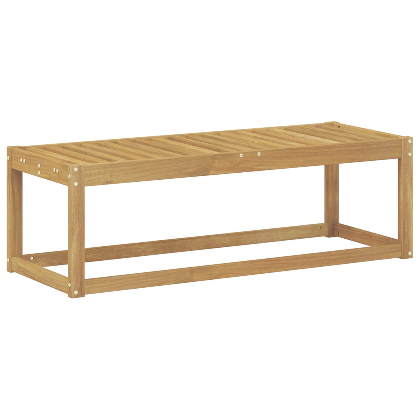 Buitenstoolbank Wit 115 x 43 x 37 cm Massief Acaciahout