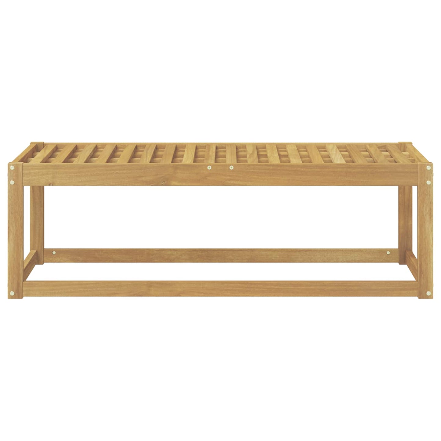 Buitenstoolbank Wit 115 x 43 x 37 cm Massief Acaciahout