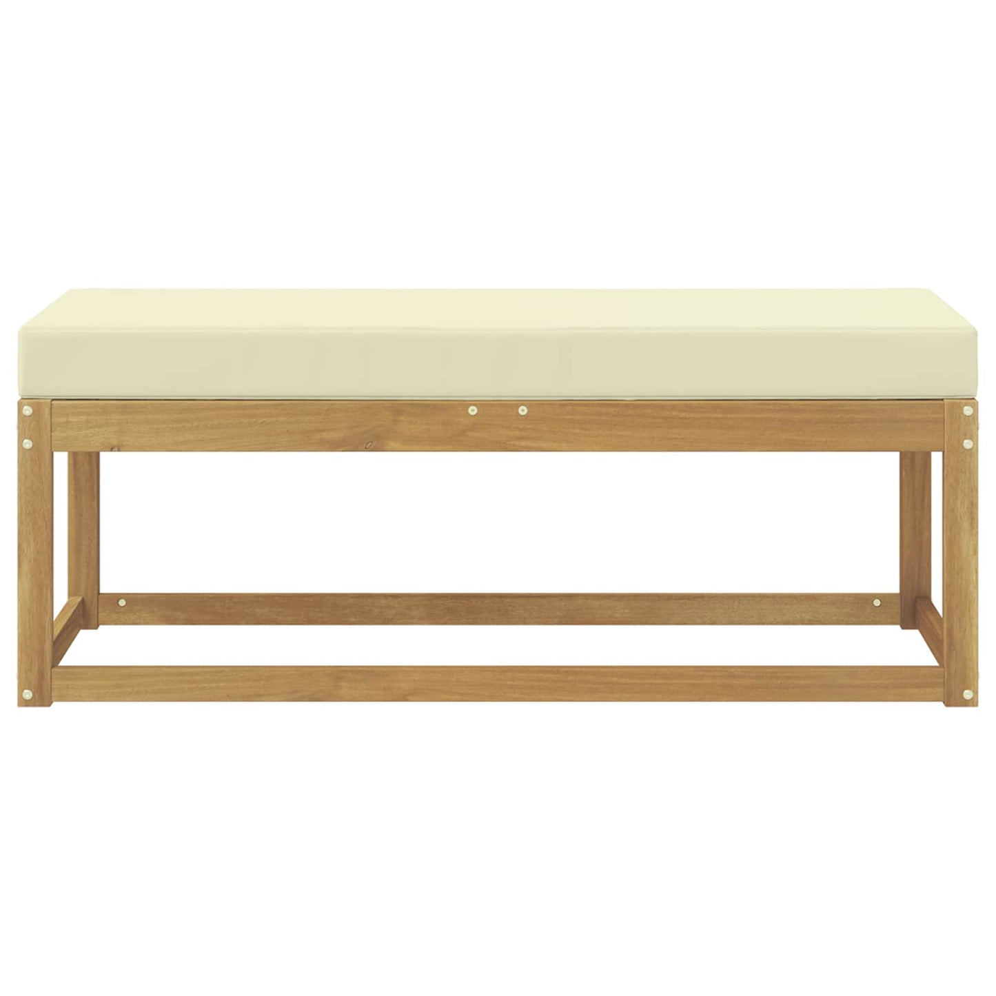 Buitenstoolbank Wit 115 x 43 x 45 cm Massief Acaciahout is nu te koop bij PeponiXL, paradijselijk wonen!