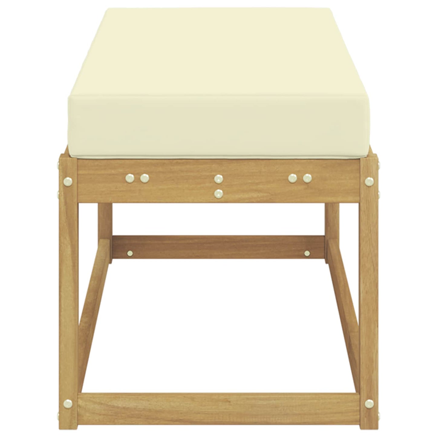Buitenstoolbank Wit 115 x 43 x 45 cm Massief Acaciahout is nu te koop bij PeponiXL, paradijselijk wonen!