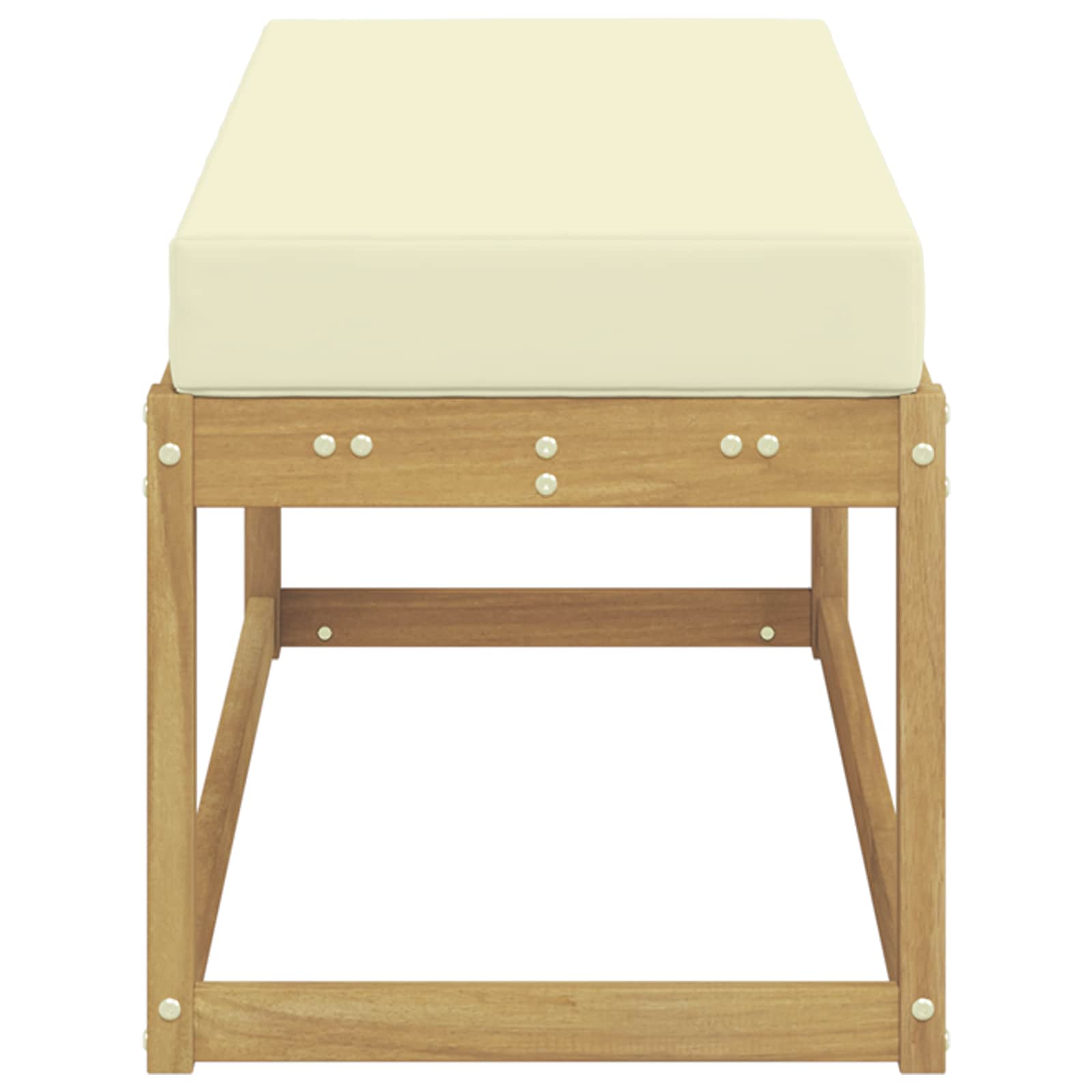 Buitenstoolbank Wit 115 x 43 x 45 cm Massief Acaciahout is nu te koop bij PeponiXL, paradijselijk wonen!