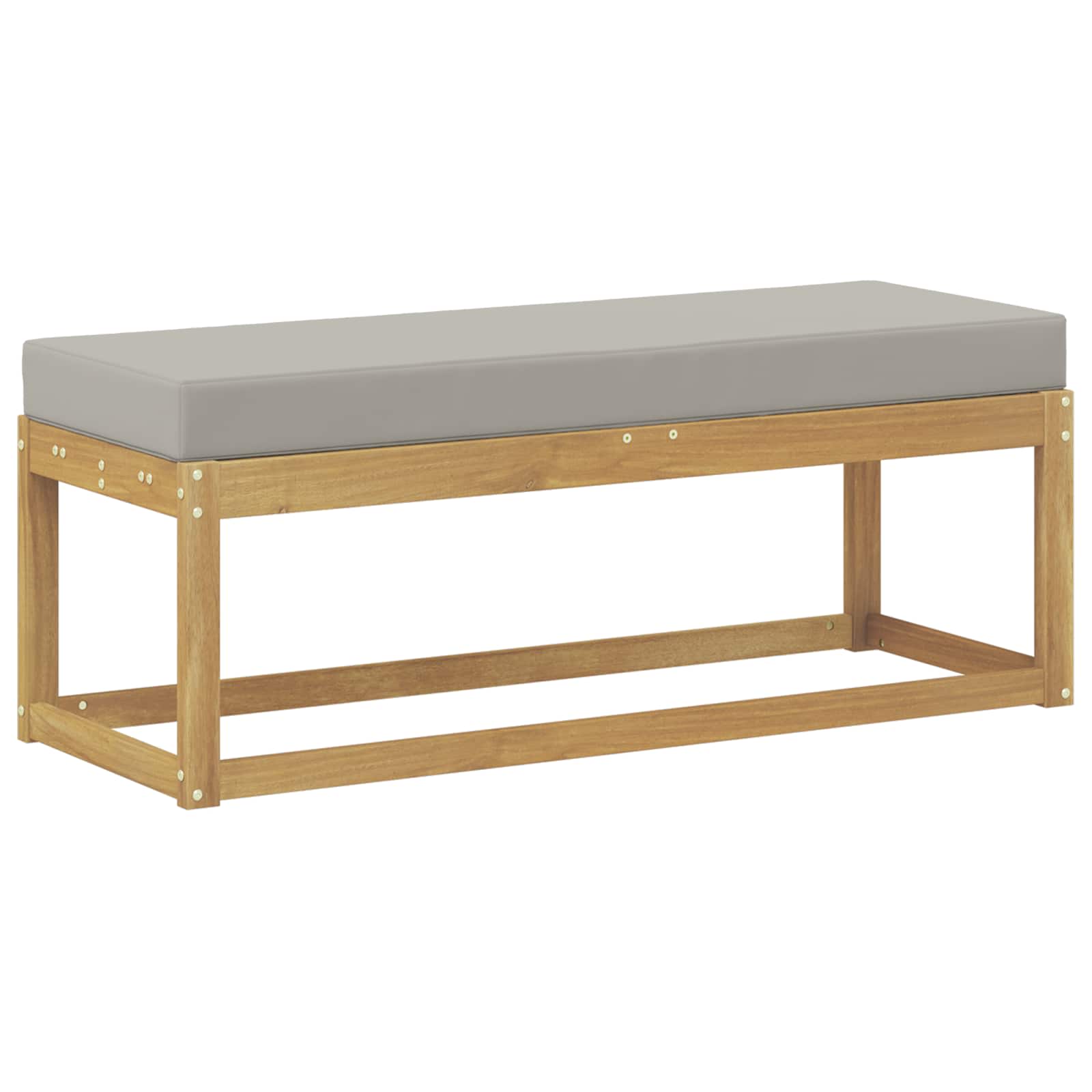 Buitenstoolbank Wit 115 x 43 x 45 cm Massief Acaciahout is nu te koop bij PeponiXL, paradijselijk wonen!