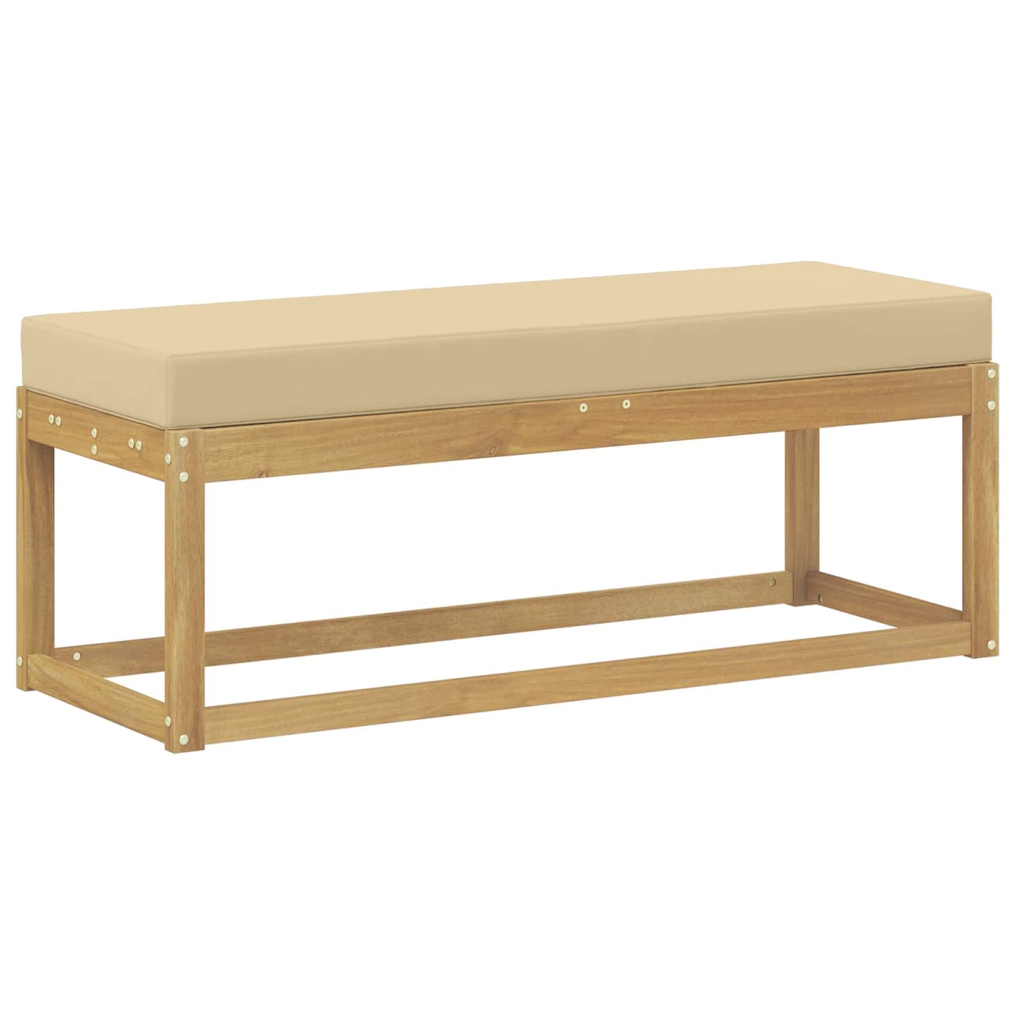 Buitenstoolbank Wit 115 x 43 x 45 cm Massief Acaciahout is nu te koop bij PeponiXL, paradijselijk wonen!