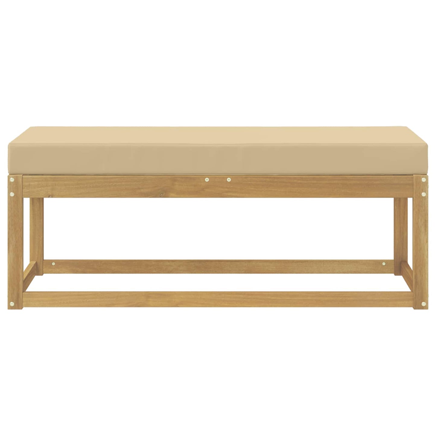 Buitenstoolbank Wit 115 x 43 x 45 cm Massief Acaciahout is nu te koop bij PeponiXL, paradijselijk wonen!