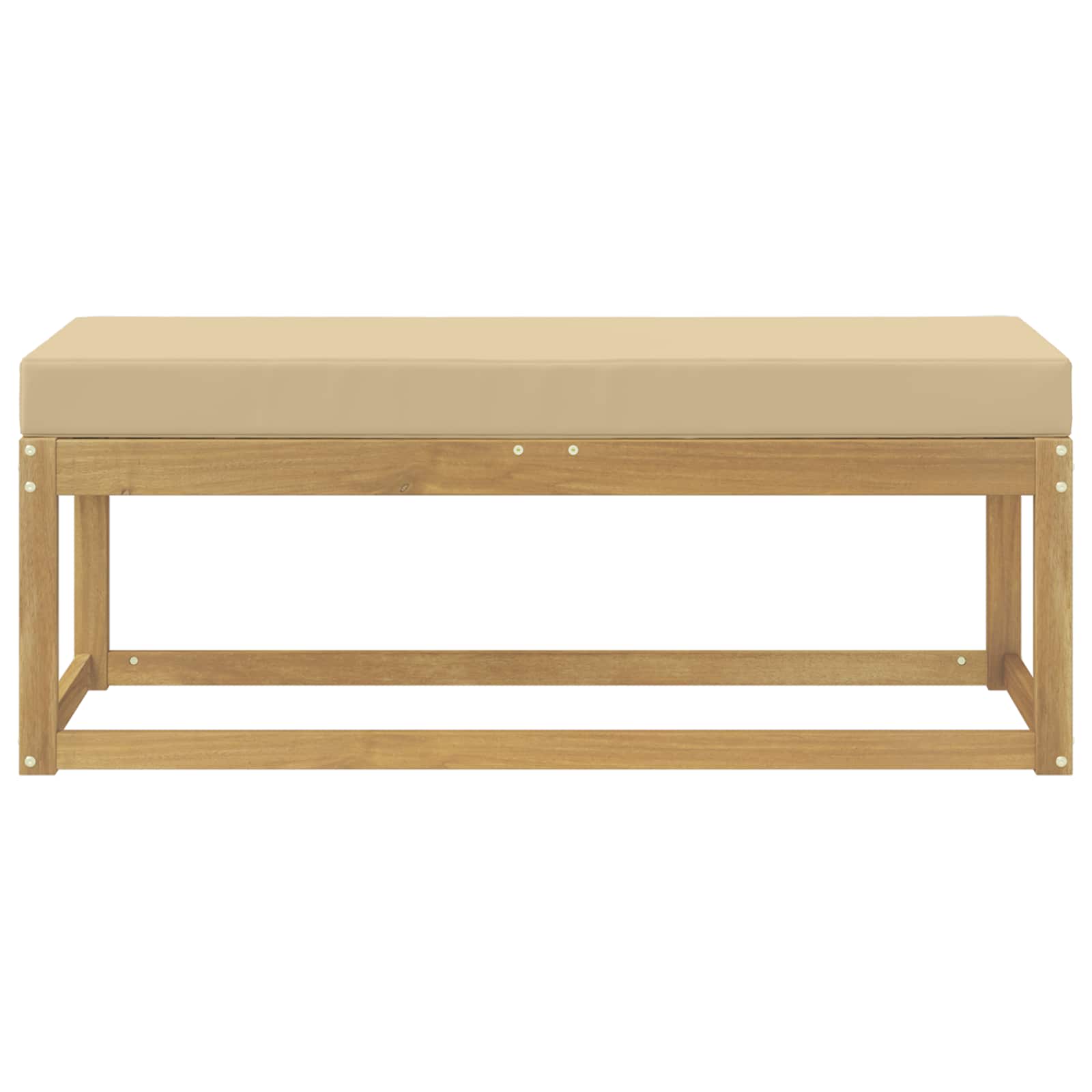 Buitenstoolbank Wit 115 x 43 x 45 cm Massief Acaciahout is nu te koop bij PeponiXL, paradijselijk wonen!