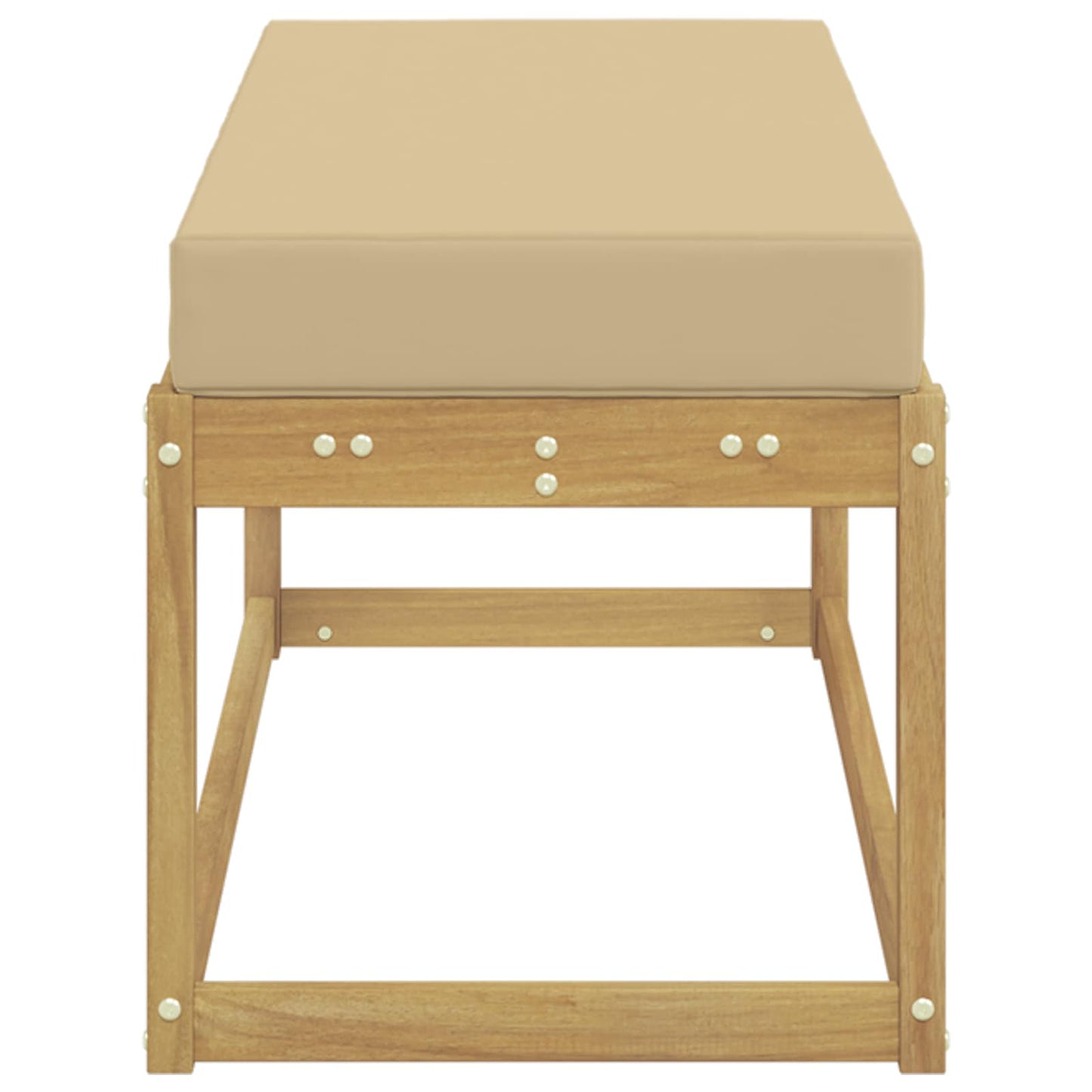 Buitenstoolbank Wit 115 x 43 x 45 cm Massief Acaciahout is nu te koop bij PeponiXL, paradijselijk wonen!