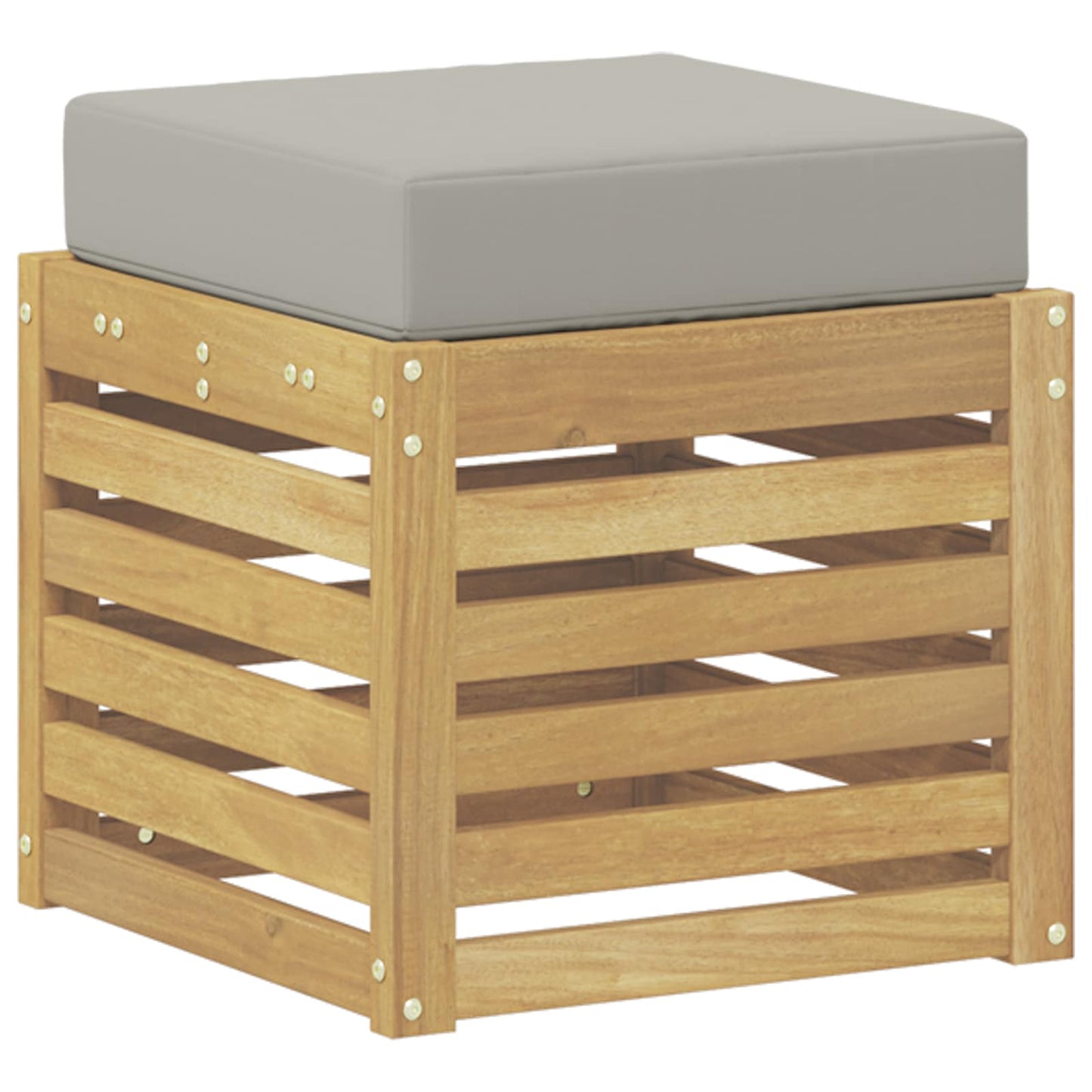 Buitenstoolbank Wit 43 x 43 x 45 cm Massief Acaciahout is nu te koop bij PeponiXL, paradijselijk wonen!