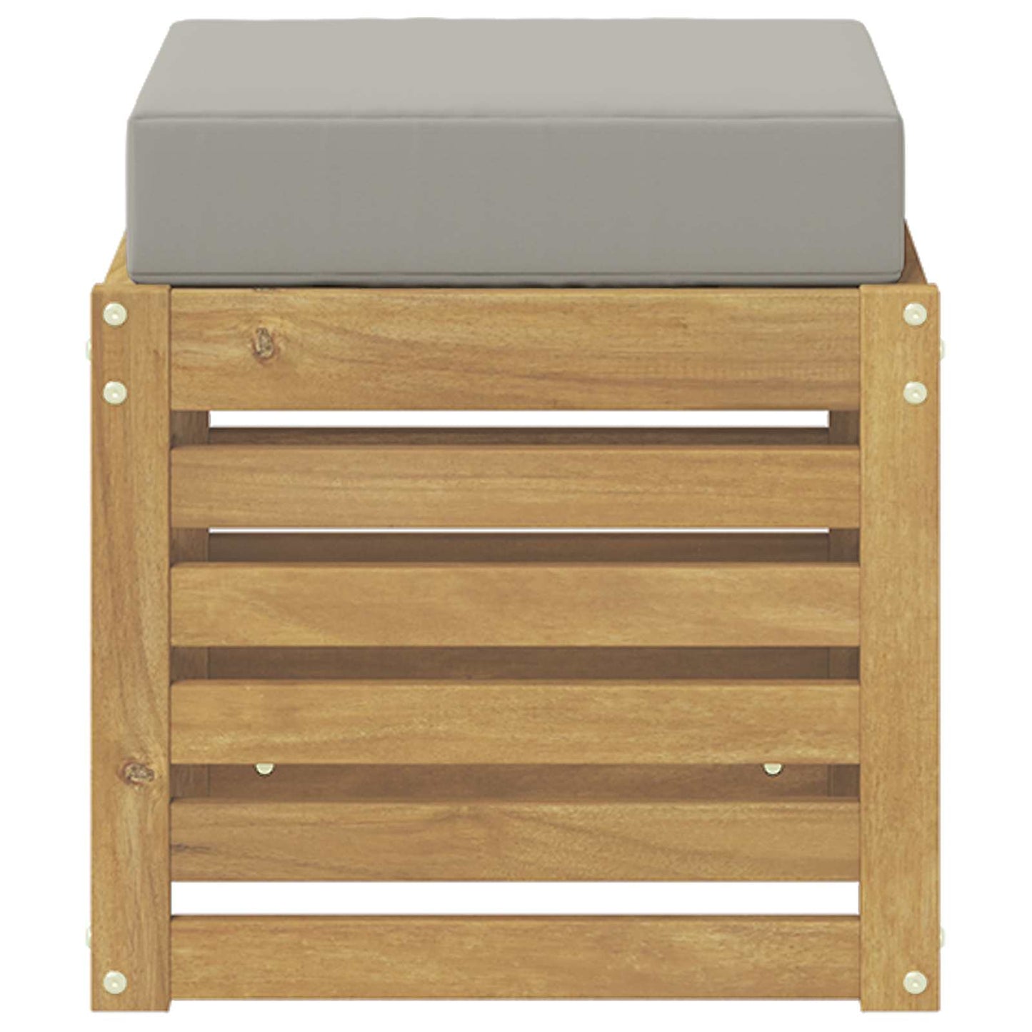 Buitenstoolbank Wit 43 x 43 x 45 cm Massief Acaciahout is nu te koop bij PeponiXL, paradijselijk wonen!