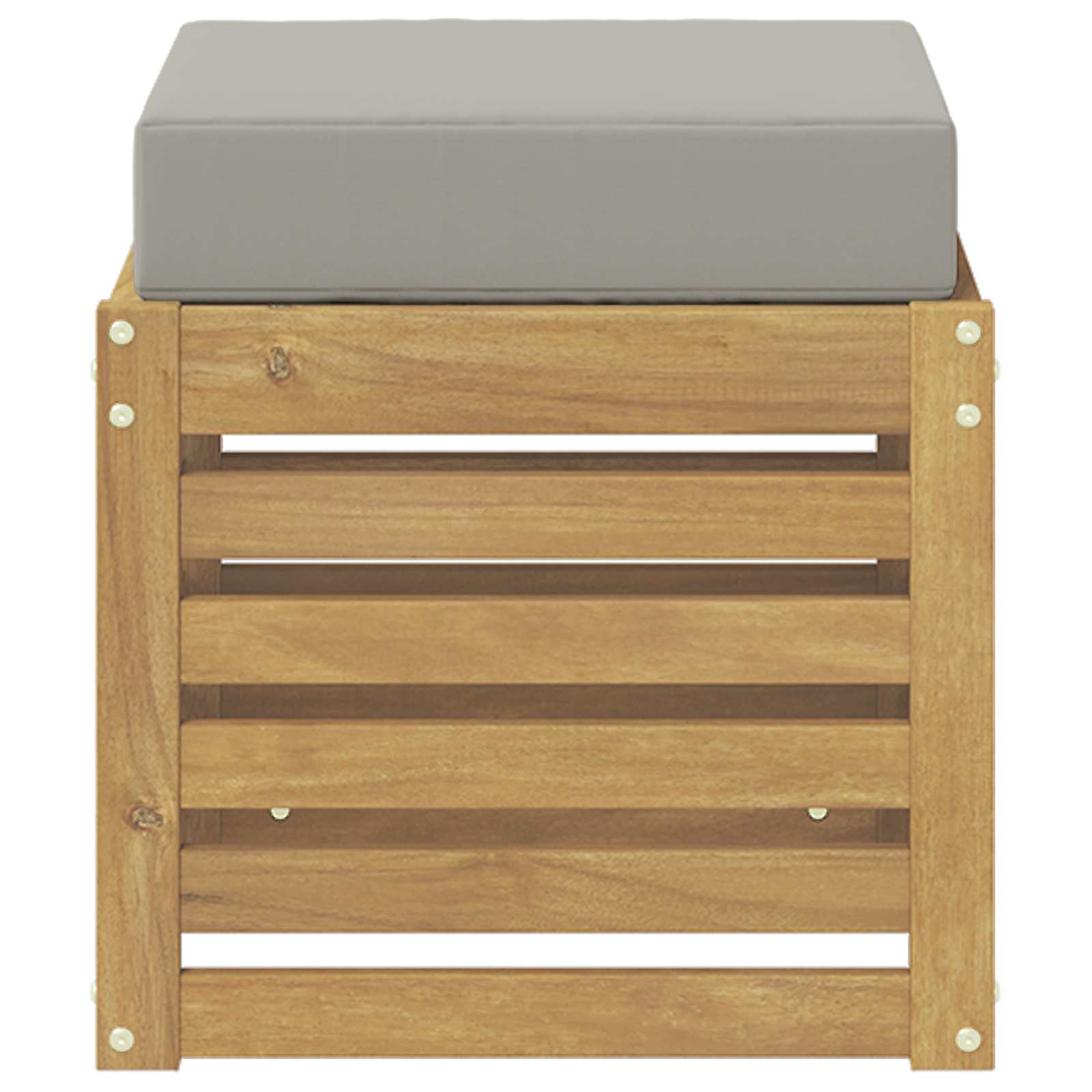 Buitenstoolbank Wit 43 x 43 x 45 cm Massief Acaciahout is nu te koop bij PeponiXL, paradijselijk wonen!