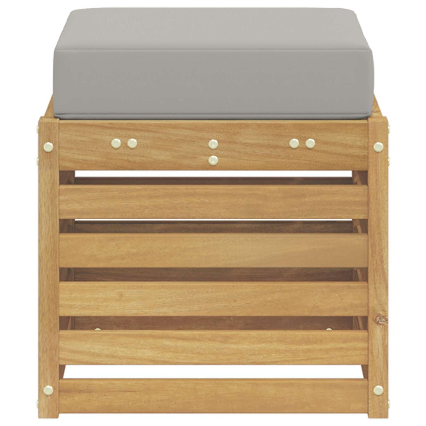 Buitenstoolbank Wit 43 x 43 x 45 cm Massief Acaciahout is nu te koop bij PeponiXL, paradijselijk wonen!
