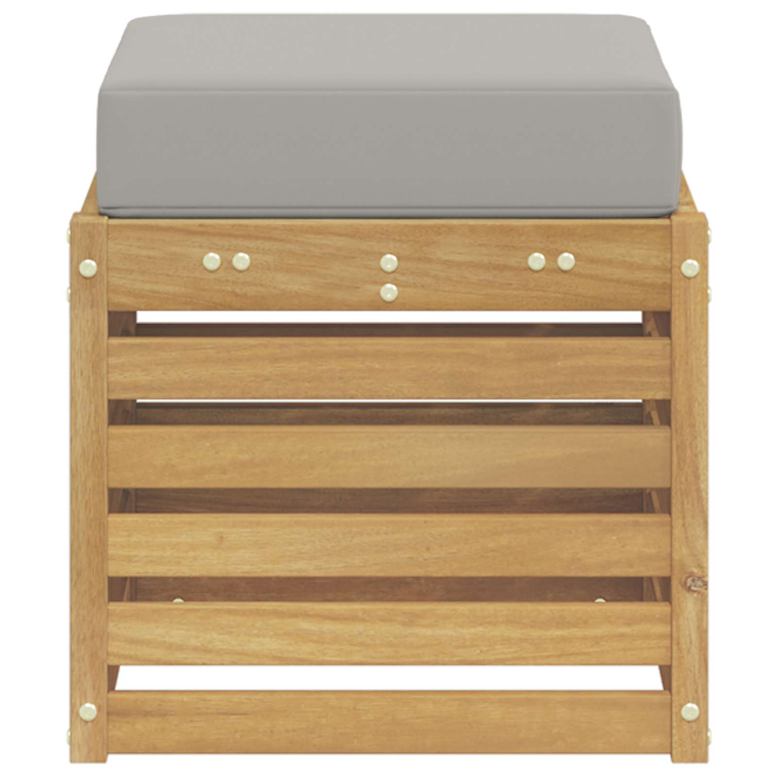 Buitenstoolbank Wit 43 x 43 x 45 cm Massief Acaciahout is nu te koop bij PeponiXL, paradijselijk wonen!