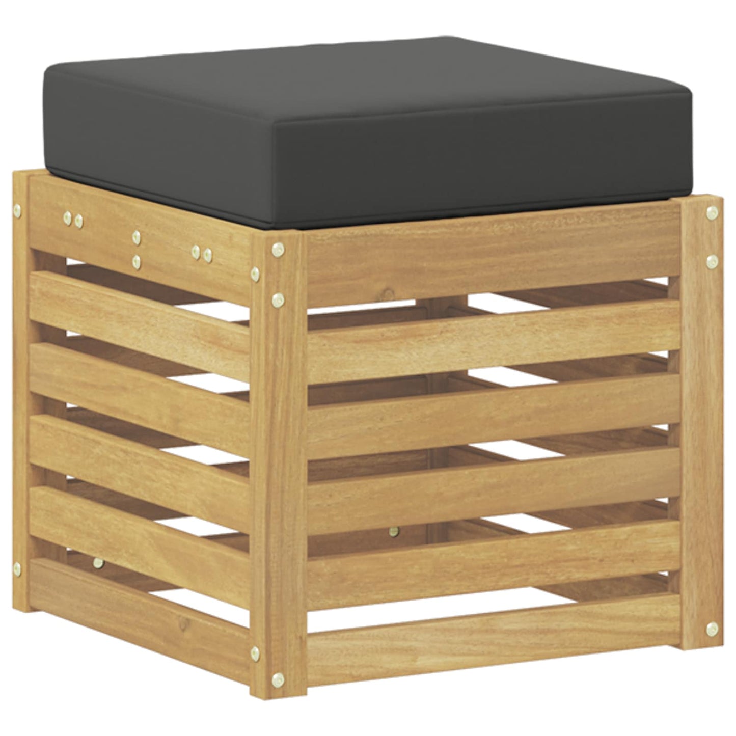 Buitenstoolbank Wit 43 x 43 x 45 cm Massief Acaciahout is nu te koop bij PeponiXL, paradijselijk wonen!