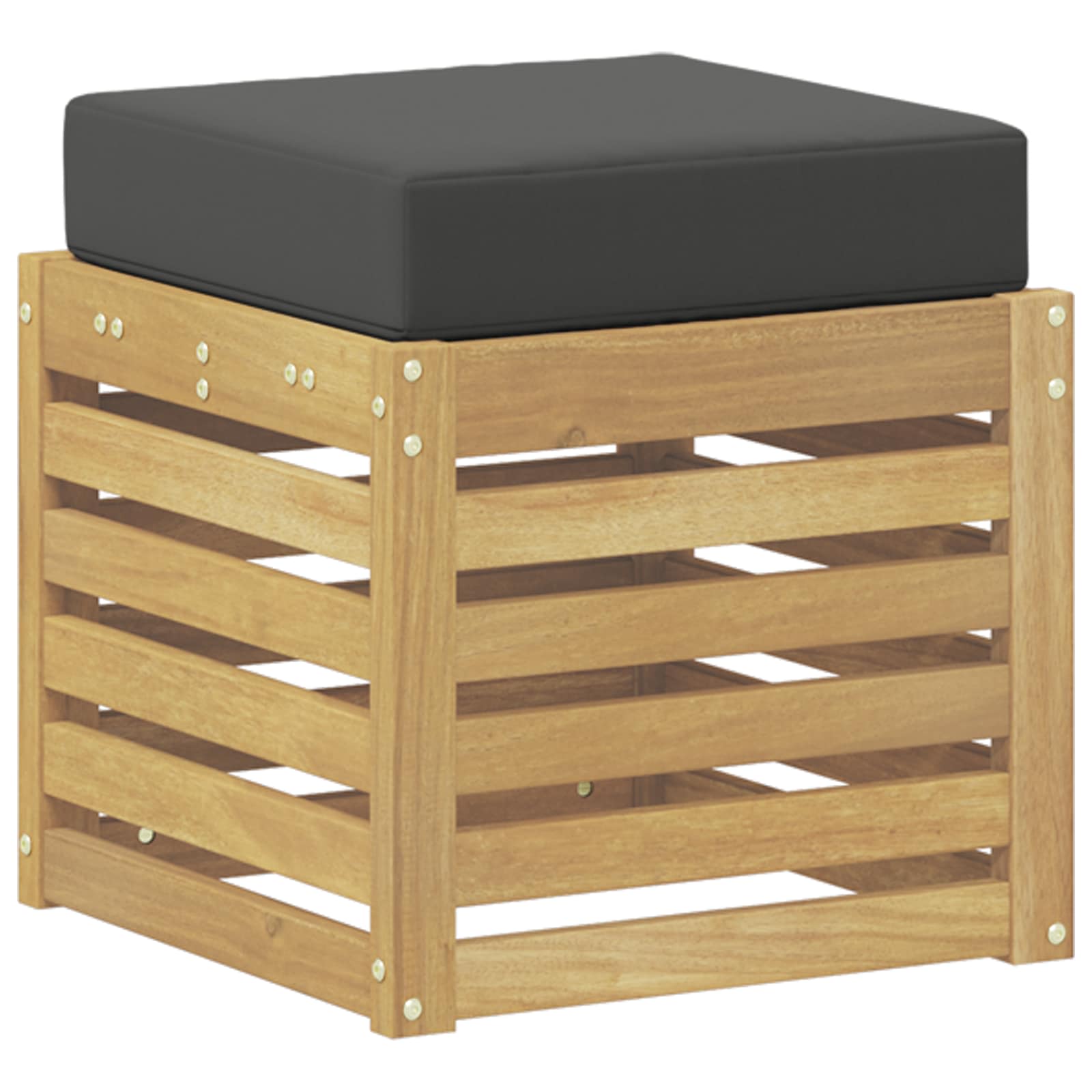 Buitenstoolbank Wit 43 x 43 x 45 cm Massief Acaciahout is nu te koop bij PeponiXL, paradijselijk wonen!