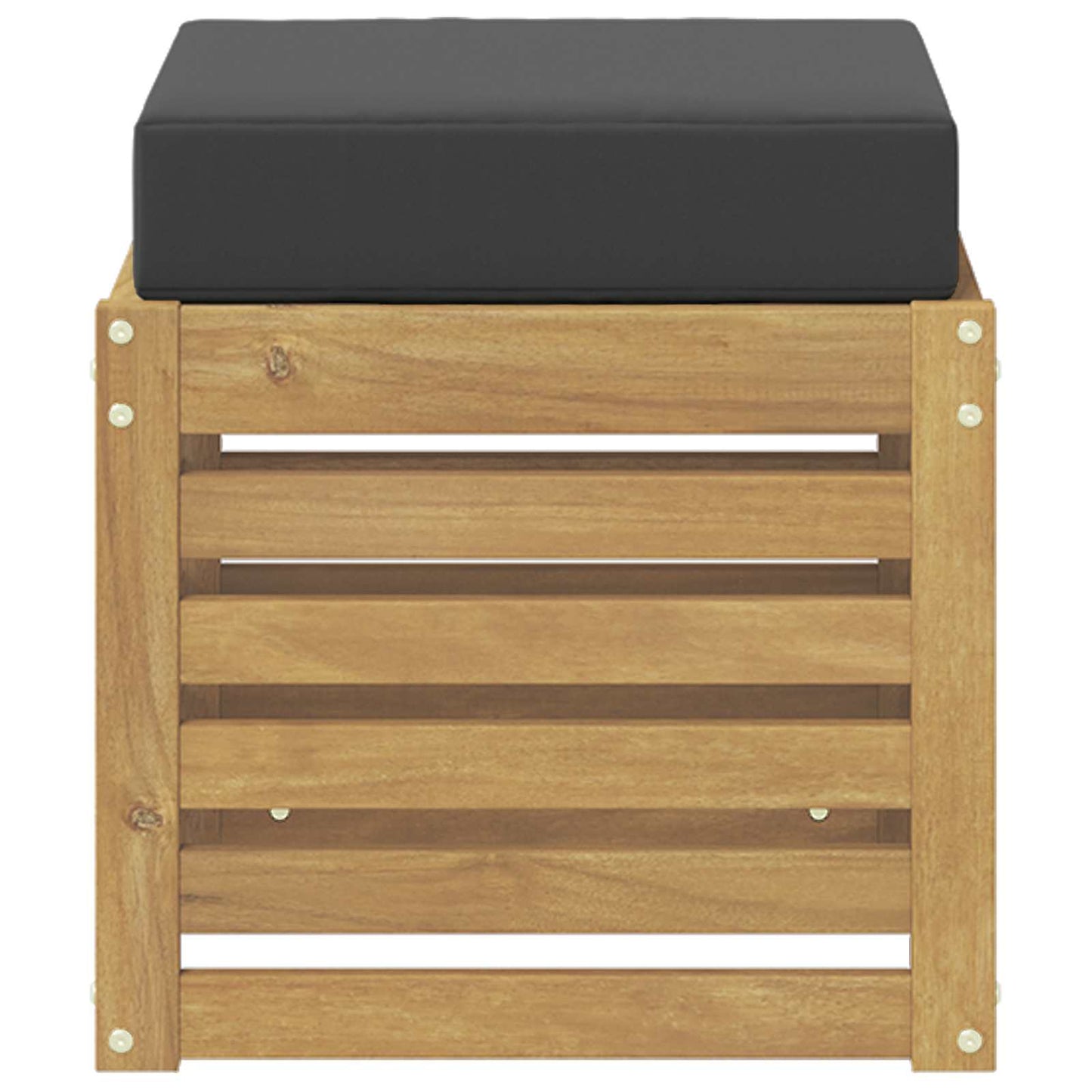 Buitenstoolbank Wit 43 x 43 x 45 cm Massief Acaciahout is nu te koop bij PeponiXL, paradijselijk wonen!