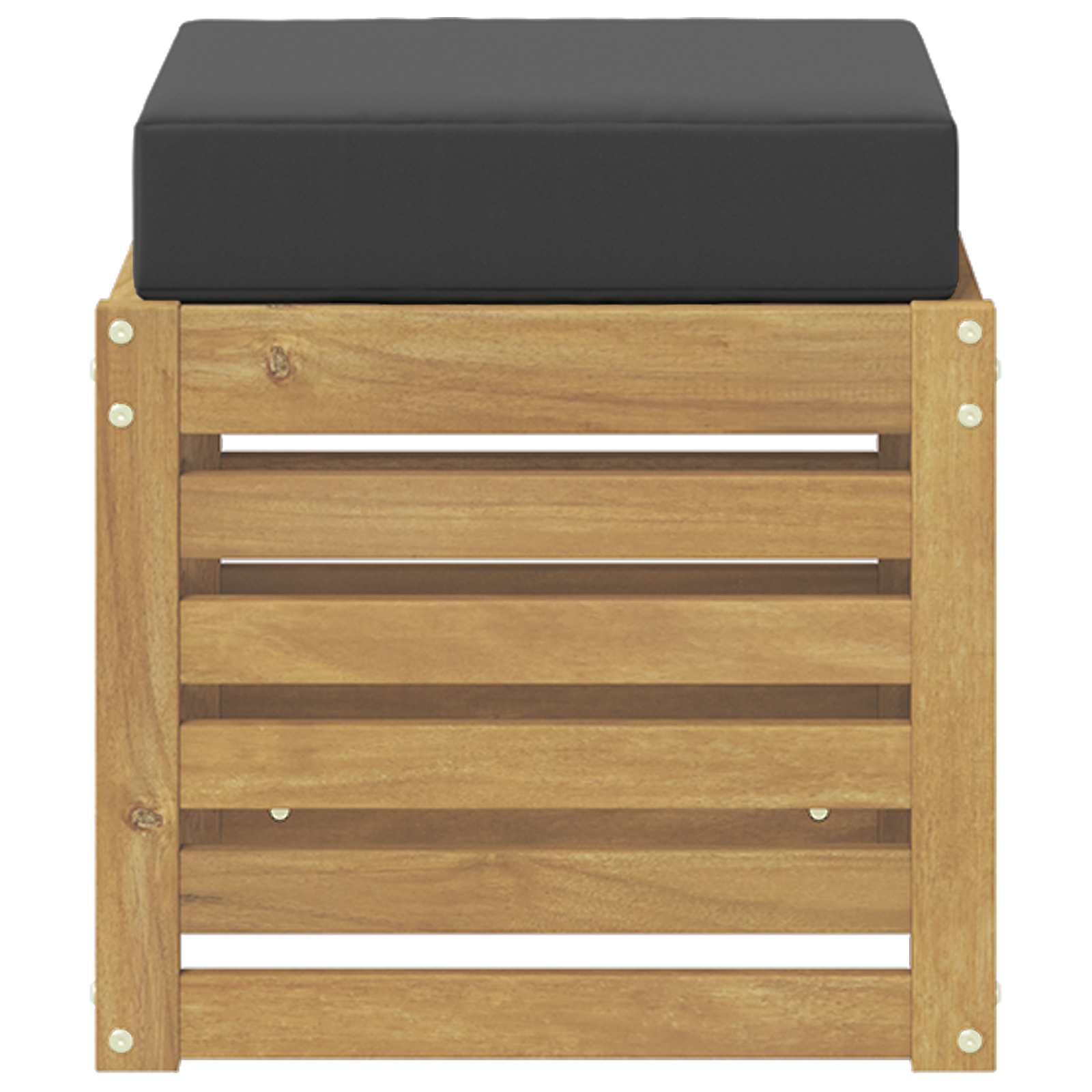 Buitenstoolbank Wit 43 x 43 x 45 cm Massief Acaciahout is nu te koop bij PeponiXL, paradijselijk wonen!