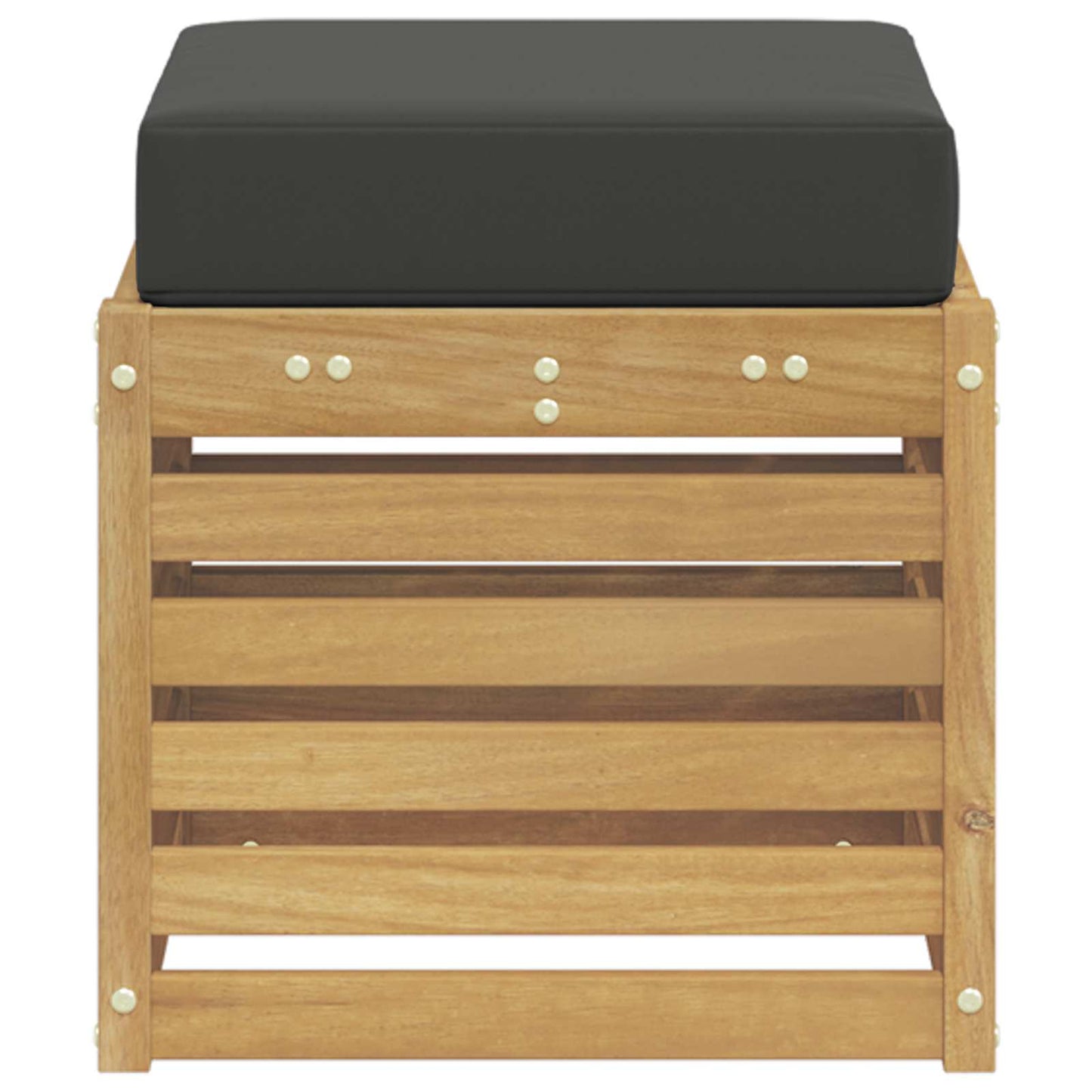 Buitenstoolbank Wit 43 x 43 x 45 cm Massief Acaciahout is nu te koop bij PeponiXL, paradijselijk wonen!
