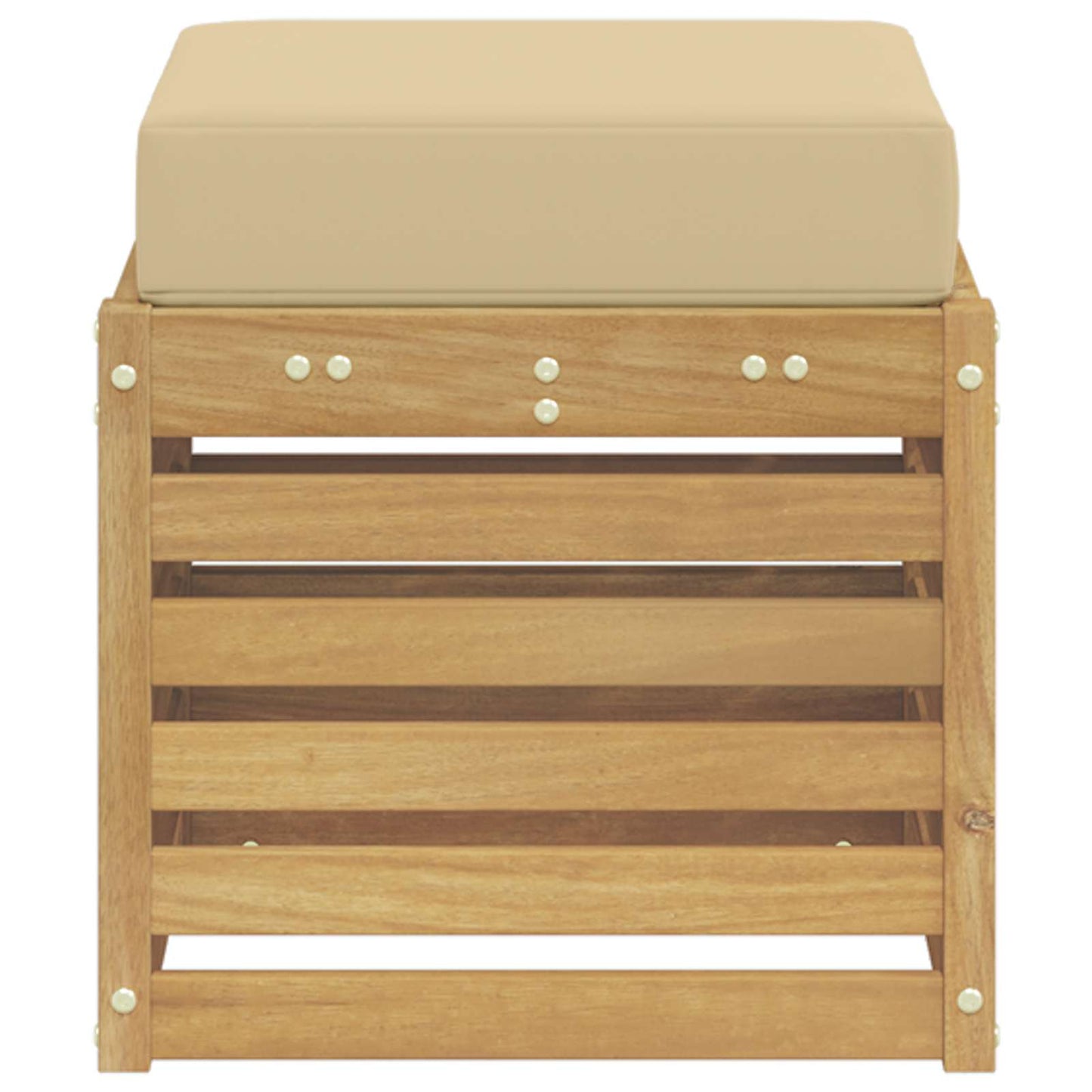 Buitenstoolbank Wit 43 x 43 x 45 cm Massief Acaciahout is nu te koop bij PeponiXL, paradijselijk wonen!