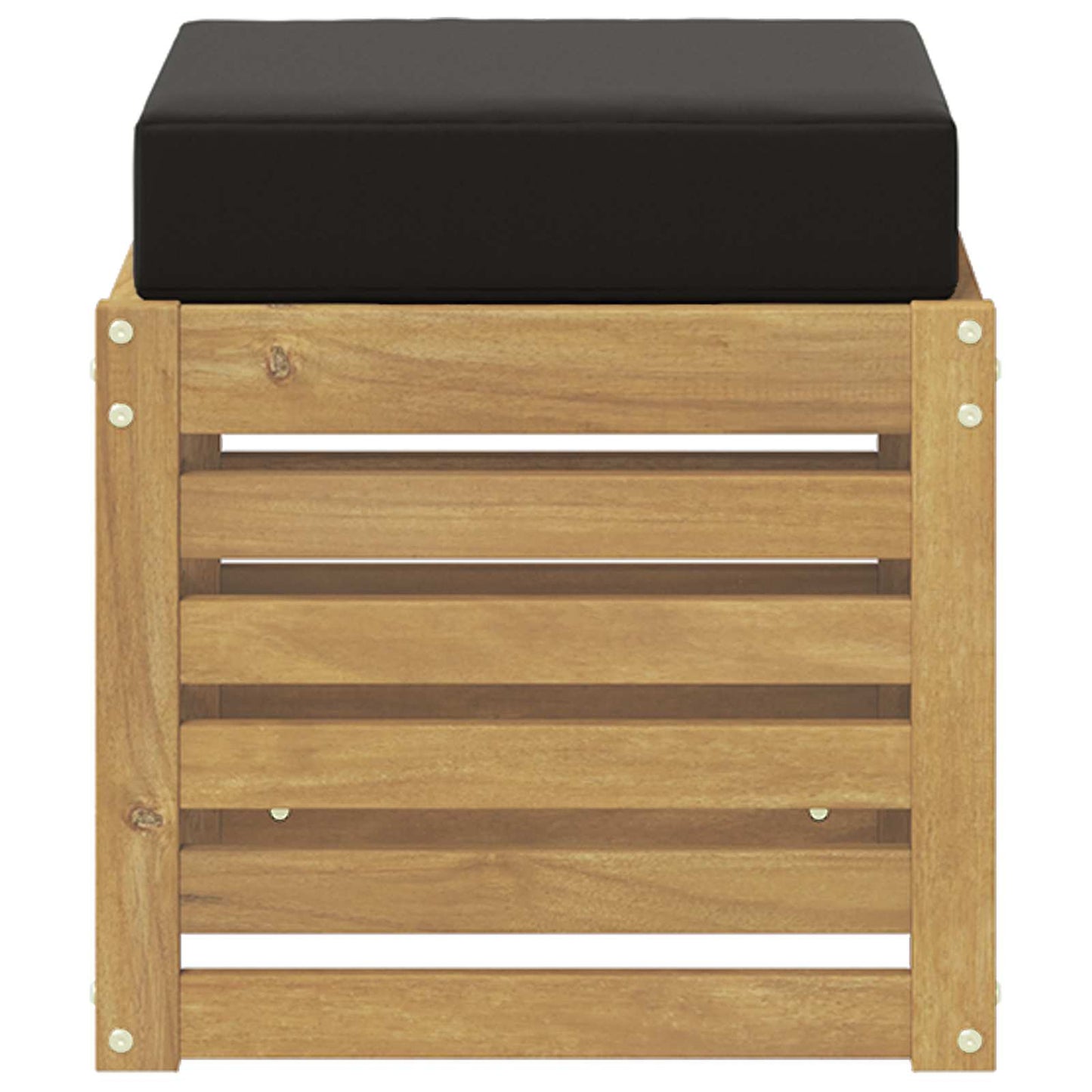 Buitenstoolbank Wit 43 x 43 x 45 cm Massief Acaciahout is nu te koop bij PeponiXL, paradijselijk wonen!