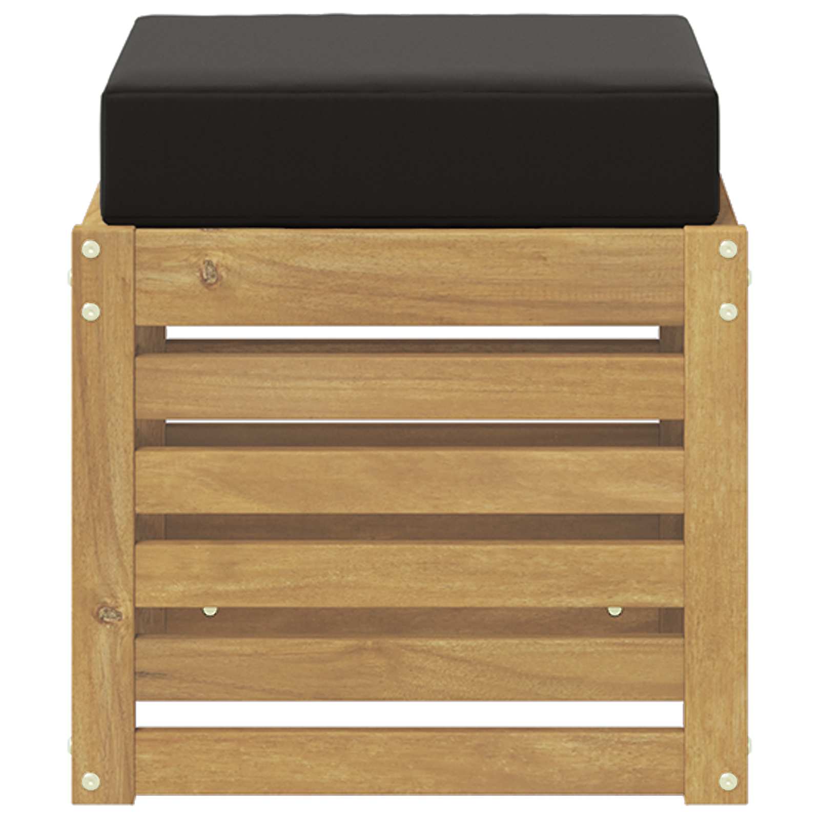 Buitenstoolbank Wit 43 x 43 x 45 cm Massief Acaciahout is nu te koop bij PeponiXL, paradijselijk wonen!