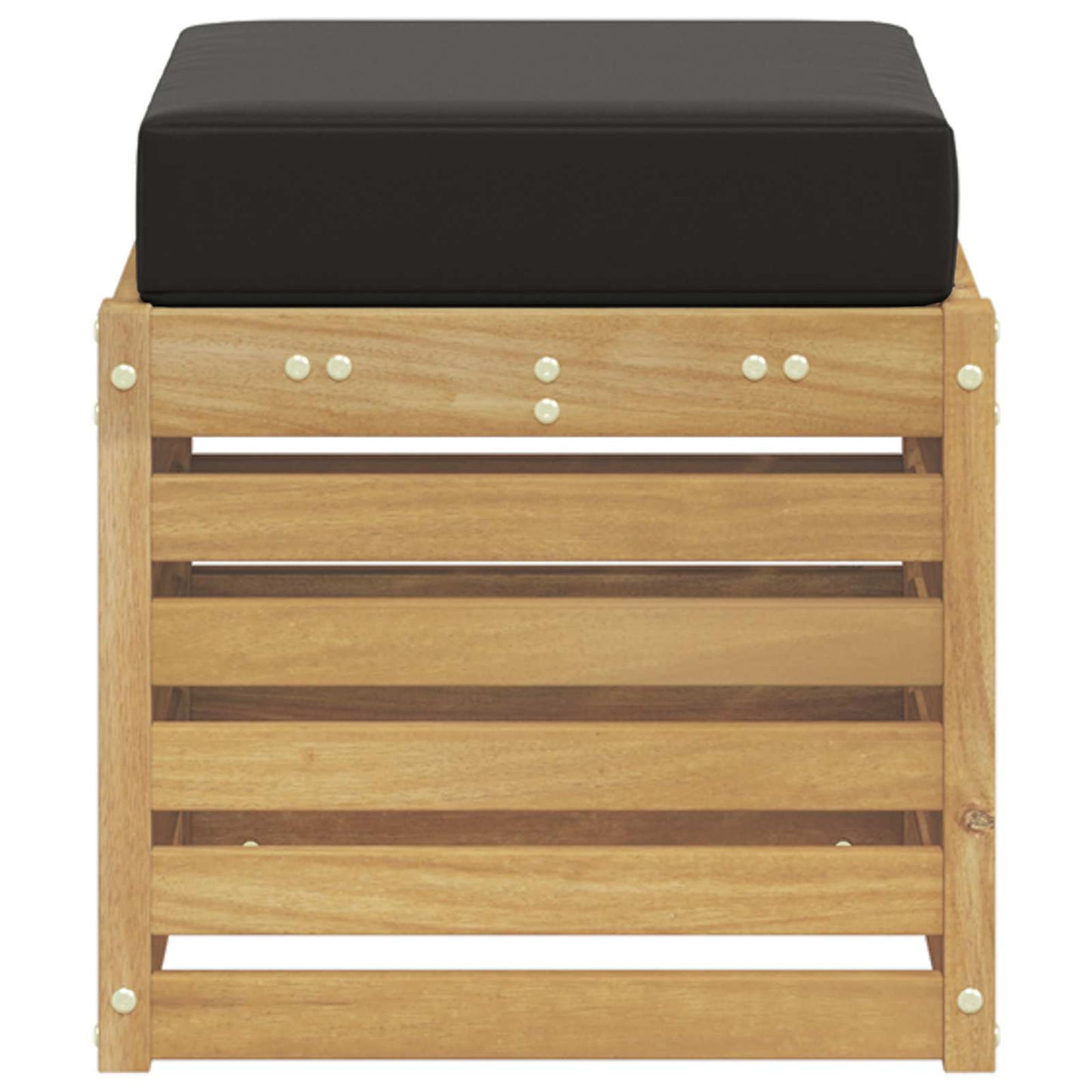 Buitenstoolbank Wit 43 x 43 x 45 cm Massief Acaciahout is nu te koop bij PeponiXL, paradijselijk wonen!