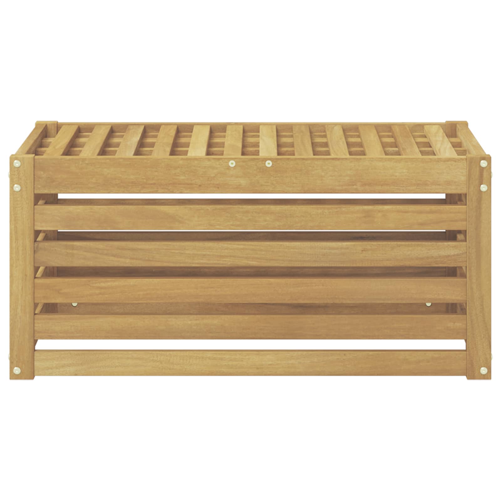 Buitenstoolbank Wit 79 x 43 x 37 cm Massief Acaciahout is nu te koop bij PeponiXL, paradijselijk wonen!