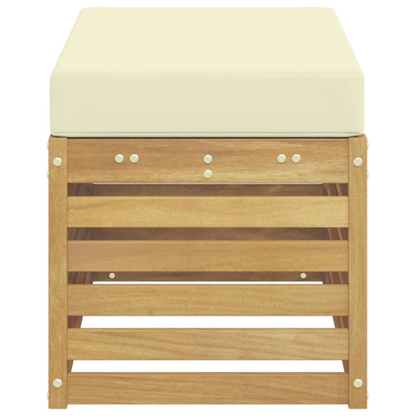 Buitenstoolbank Wit 80 x 43 x 45 cm Massief Acaciahout is nu te koop bij PeponiXL, paradijselijk wonen!