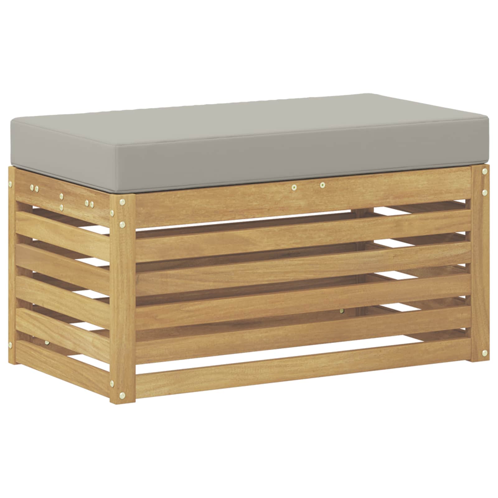 Buitenstoolbank Wit 80 x 43 x 45 cm Massief Acaciahout is nu te koop bij PeponiXL, paradijselijk wonen!
