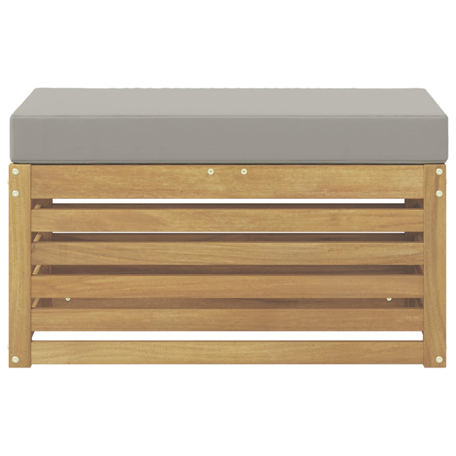 Buitenstoolbank Wit 80 x 43 x 45 cm Massief Acaciahout is nu te koop bij PeponiXL, paradijselijk wonen!