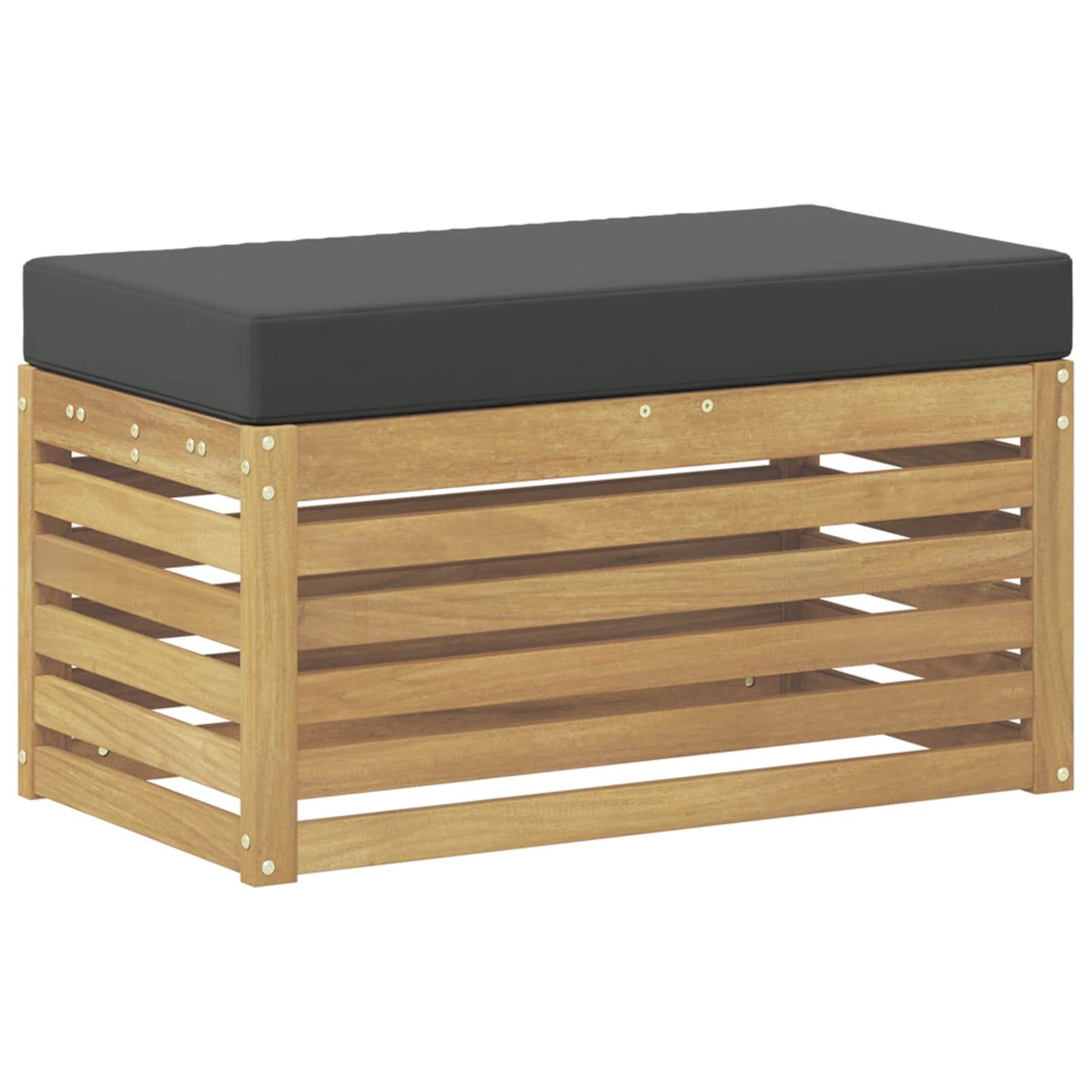 Buitenstoolbank Wit 80 x 43 x 45 cm Massief Acaciahout is nu te koop bij PeponiXL, paradijselijk wonen!