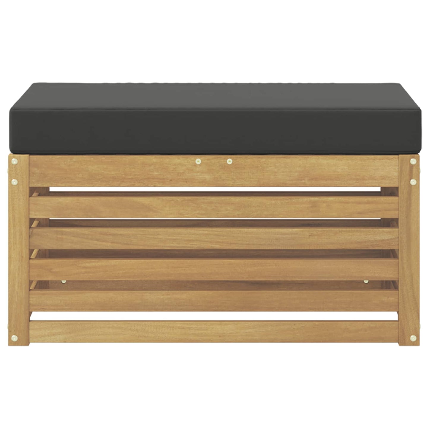Buitenstoolbank Wit 80 x 43 x 45 cm Massief Acaciahout is nu te koop bij PeponiXL, paradijselijk wonen!