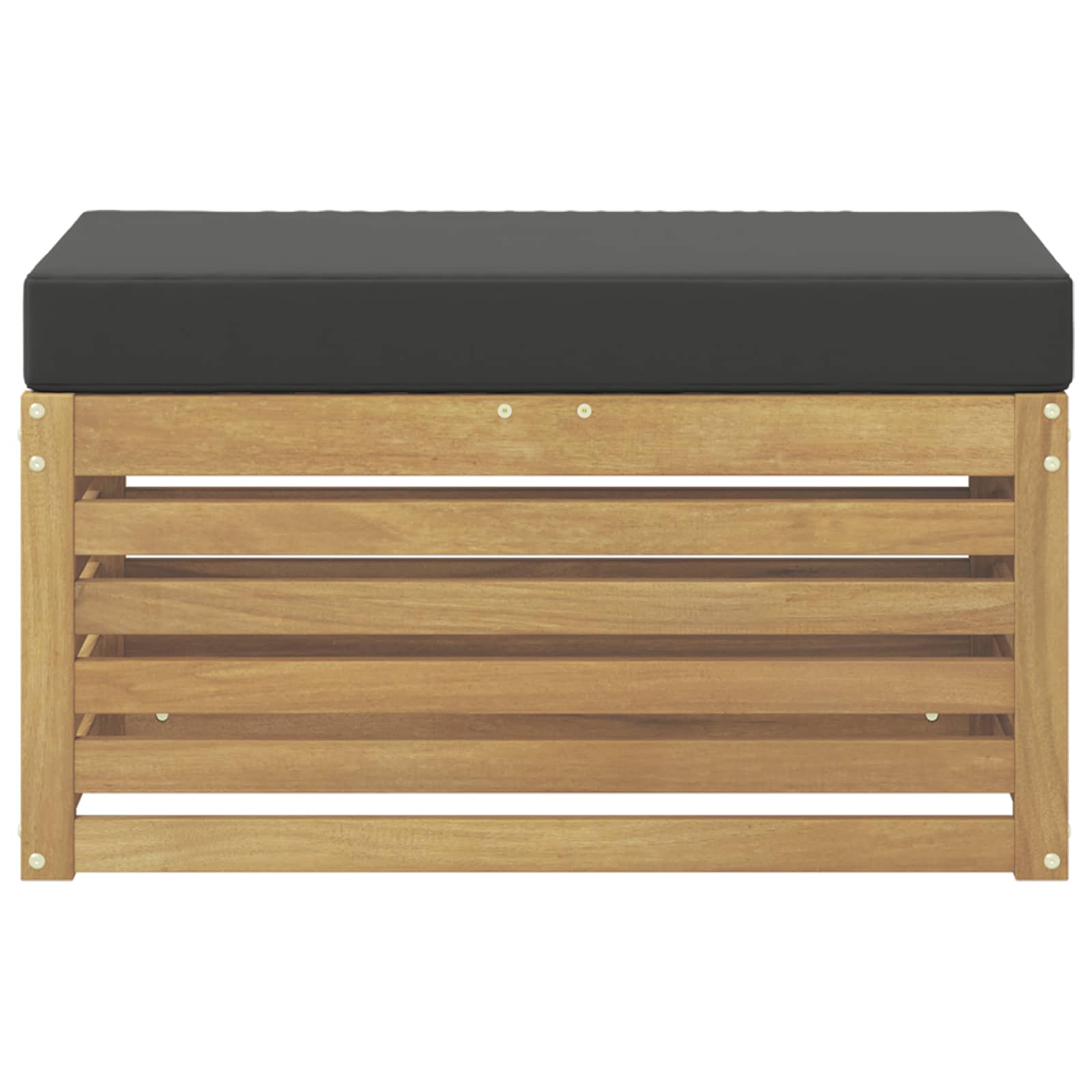 Buitenstoolbank Wit 80 x 43 x 45 cm Massief Acaciahout is nu te koop bij PeponiXL, paradijselijk wonen!