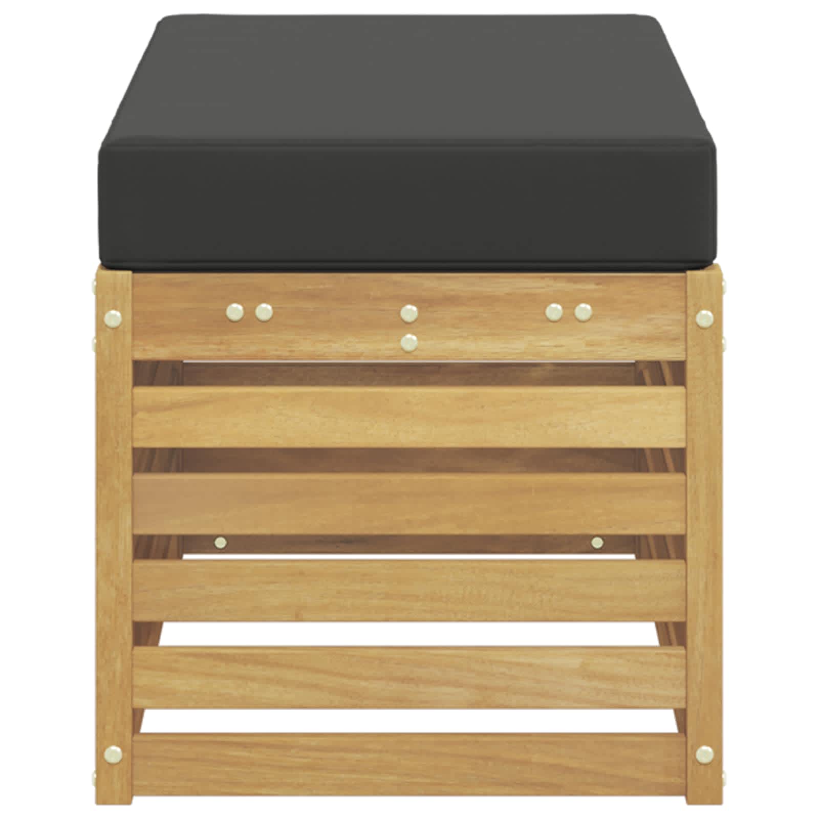 Buitenstoolbank Wit 80 x 43 x 45 cm Massief Acaciahout is nu te koop bij PeponiXL, paradijselijk wonen!