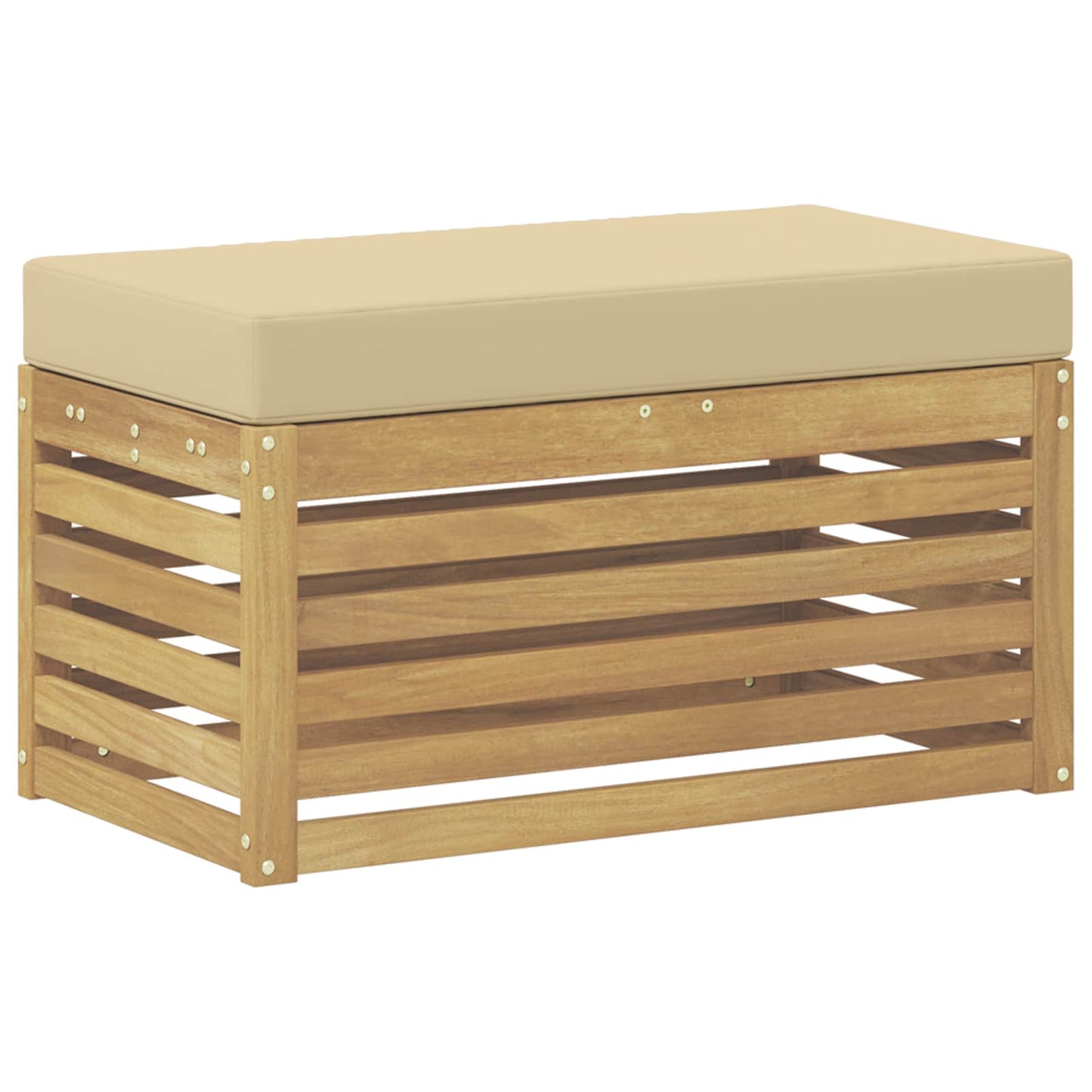 Buitenstoolbank Wit 80 x 43 x 45 cm Massief Acaciahout is nu te koop bij PeponiXL, paradijselijk wonen!
