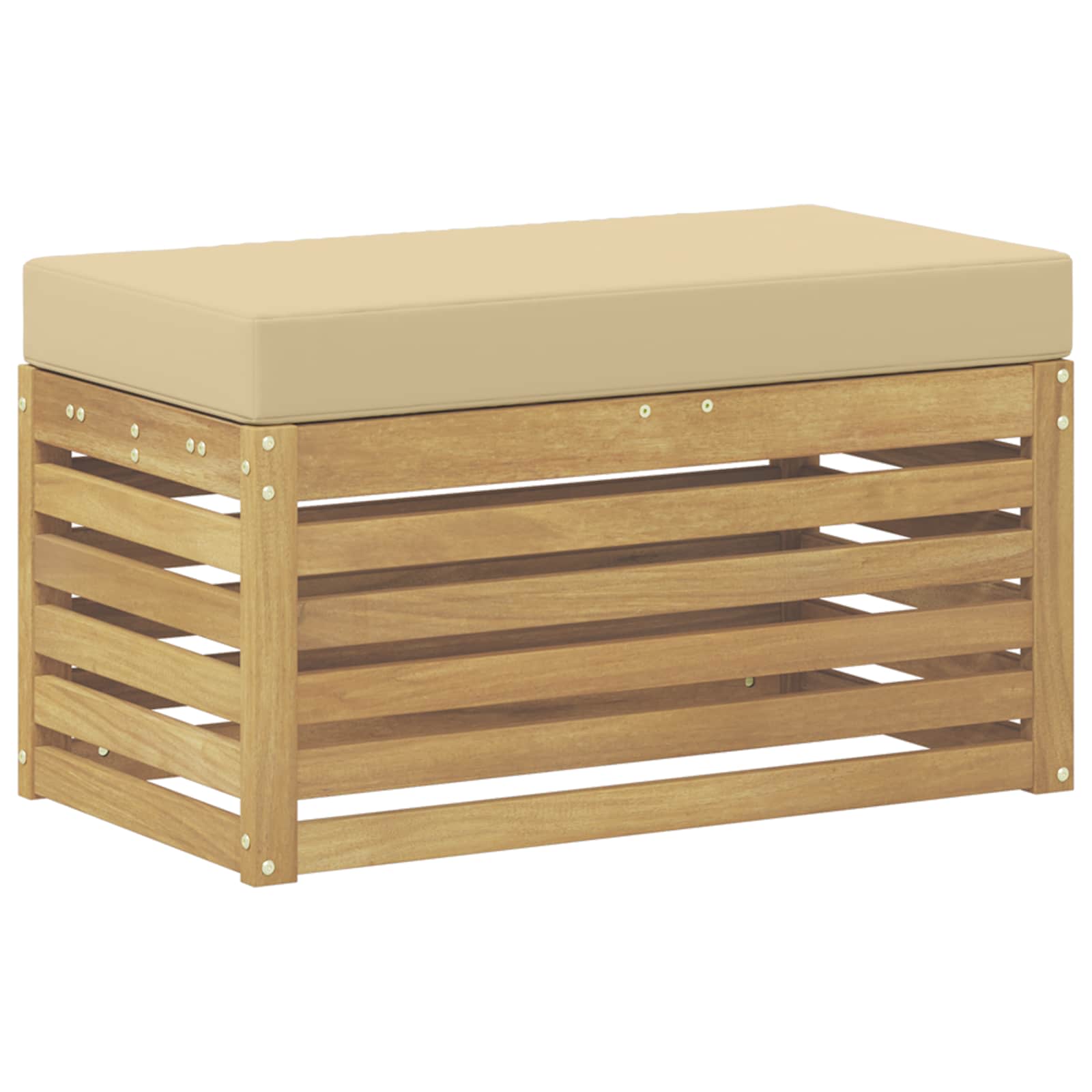 Buitenstoolbank Wit 80 x 43 x 45 cm Massief Acaciahout is nu te koop bij PeponiXL, paradijselijk wonen!