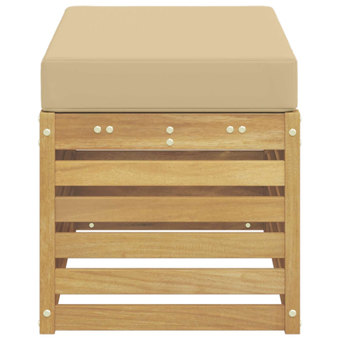 Buitenstoolbank Wit 80 x 43 x 45 cm Massief Acaciahout is nu te koop bij PeponiXL, paradijselijk wonen!