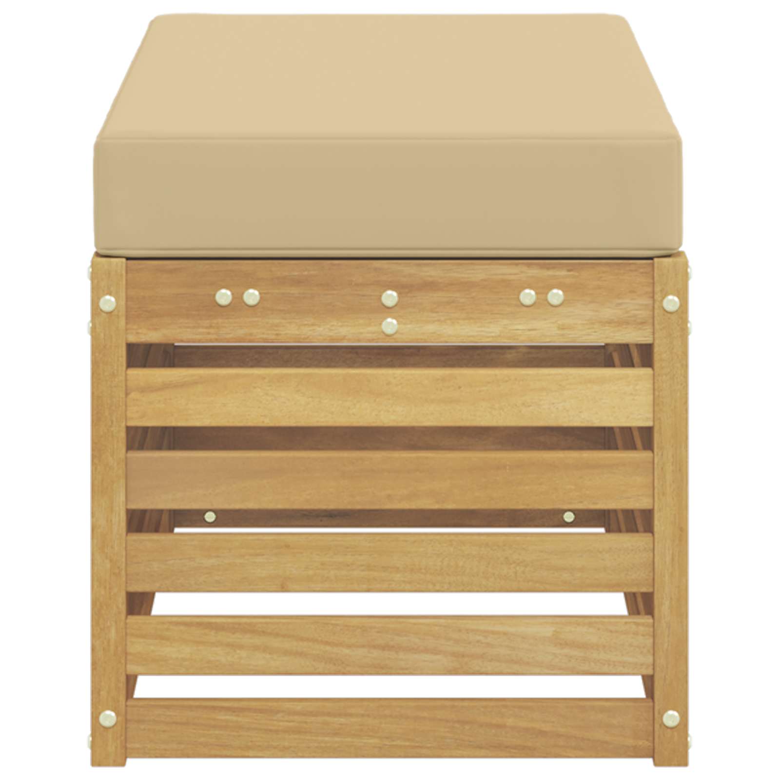 Buitenstoolbank Wit 80 x 43 x 45 cm Massief Acaciahout is nu te koop bij PeponiXL, paradijselijk wonen!