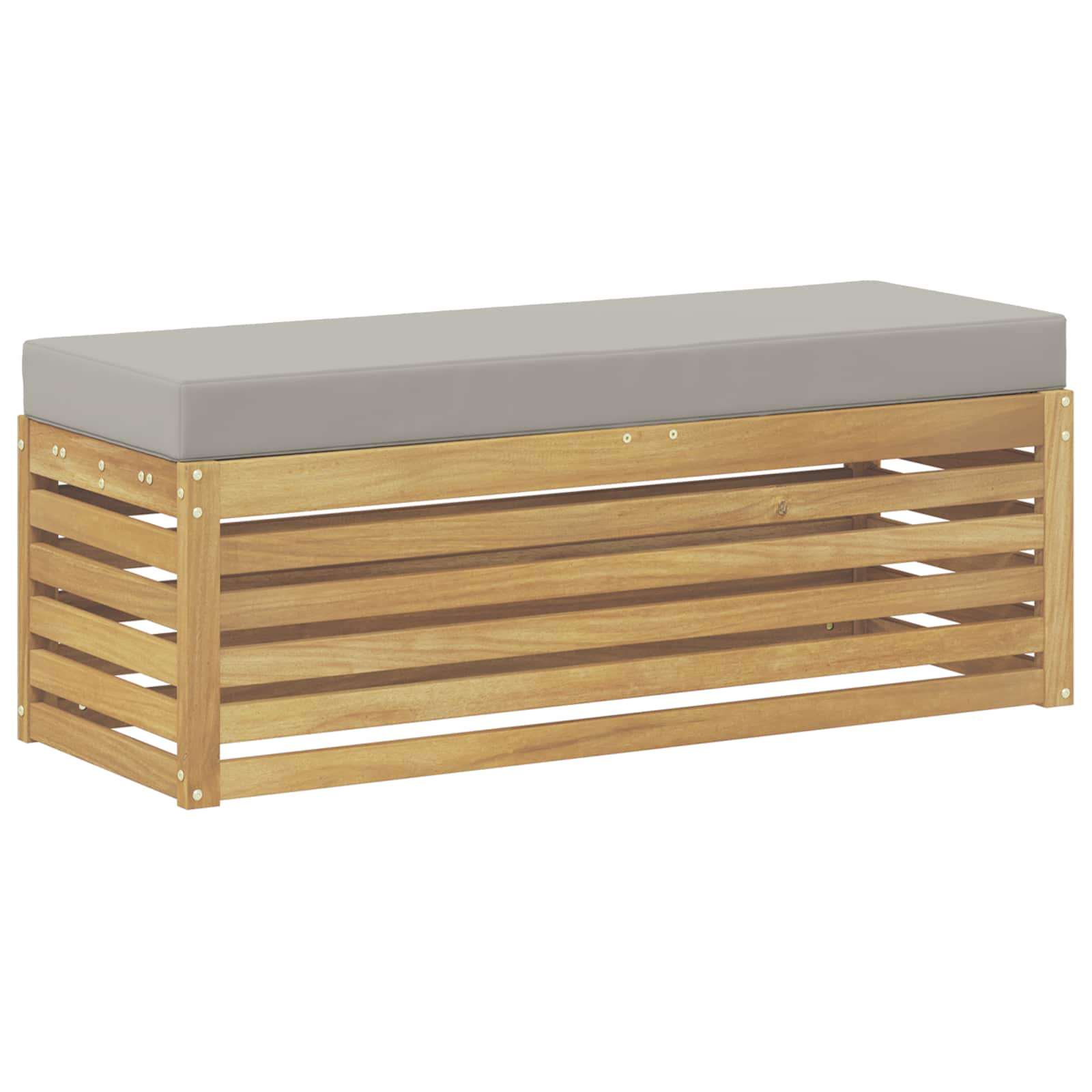 Buitenstoolbank Wit 115 x 43 x 45 cm Massief Acaciahout is nu te koop bij PeponiXL, paradijselijk wonen!