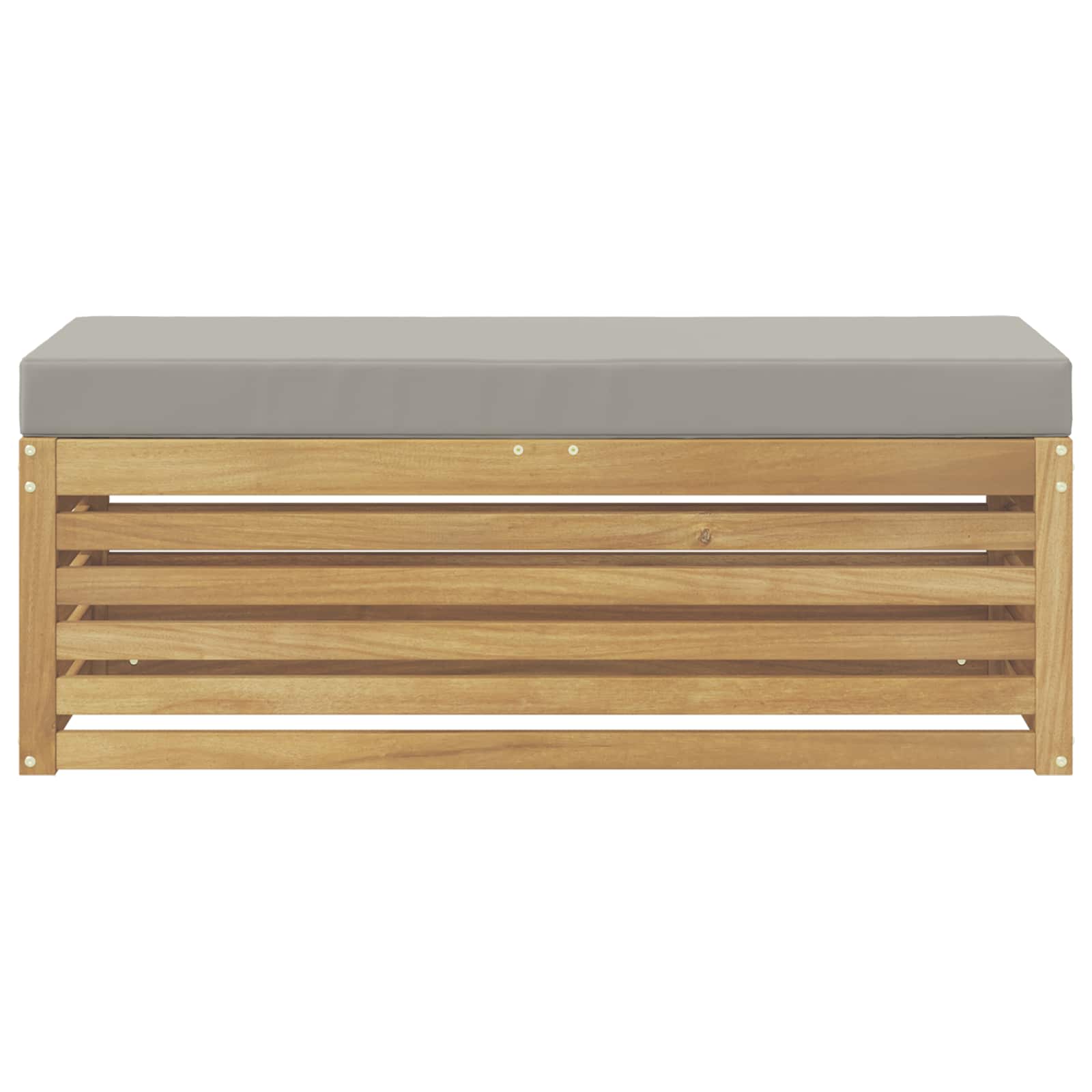 Buitenstoolbank Wit 115 x 43 x 45 cm Massief Acaciahout is nu te koop bij PeponiXL, paradijselijk wonen!