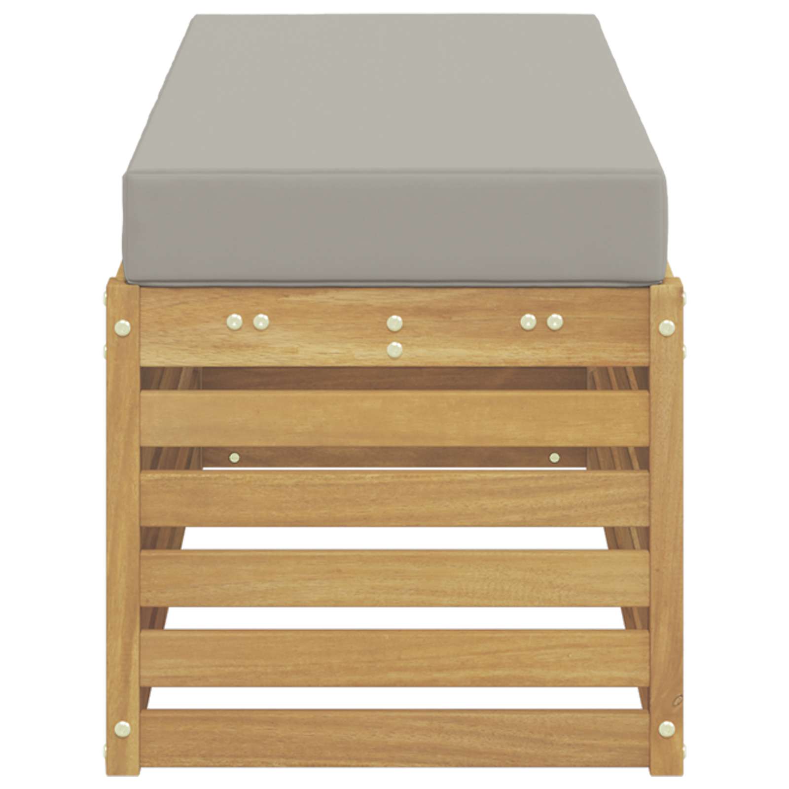 Buitenstoolbank Wit 115 x 43 x 45 cm Massief Acaciahout is nu te koop bij PeponiXL, paradijselijk wonen!