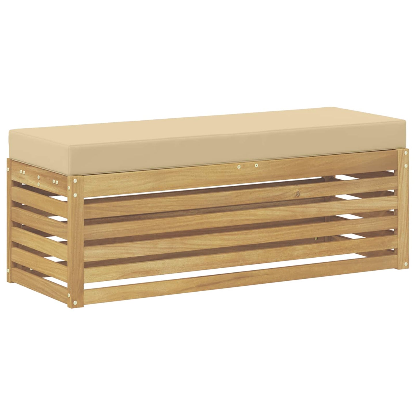Buitenstoolbank Wit 115 x 43 x 45 cm Massief Acaciahout is nu te koop bij PeponiXL, paradijselijk wonen!