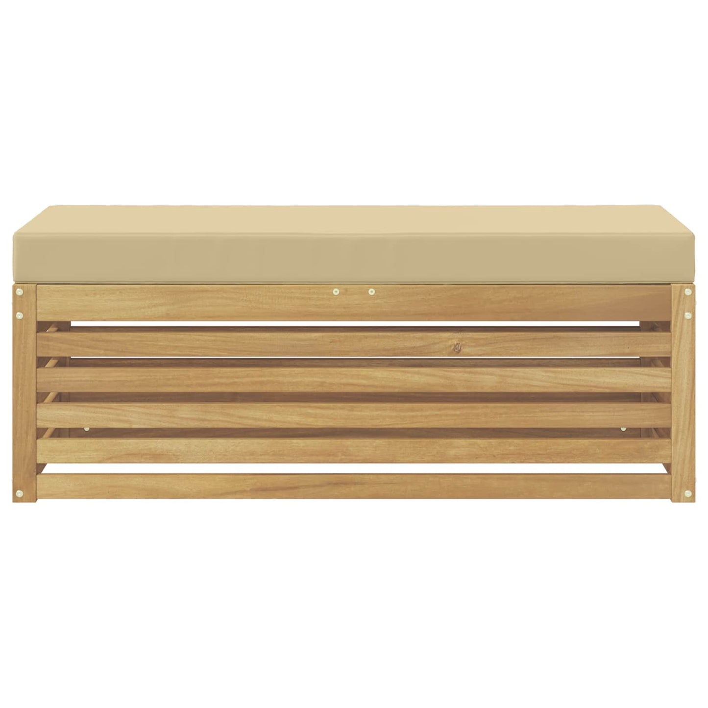 Buitenstoolbank Wit 115 x 43 x 45 cm Massief Acaciahout is nu te koop bij PeponiXL, paradijselijk wonen!