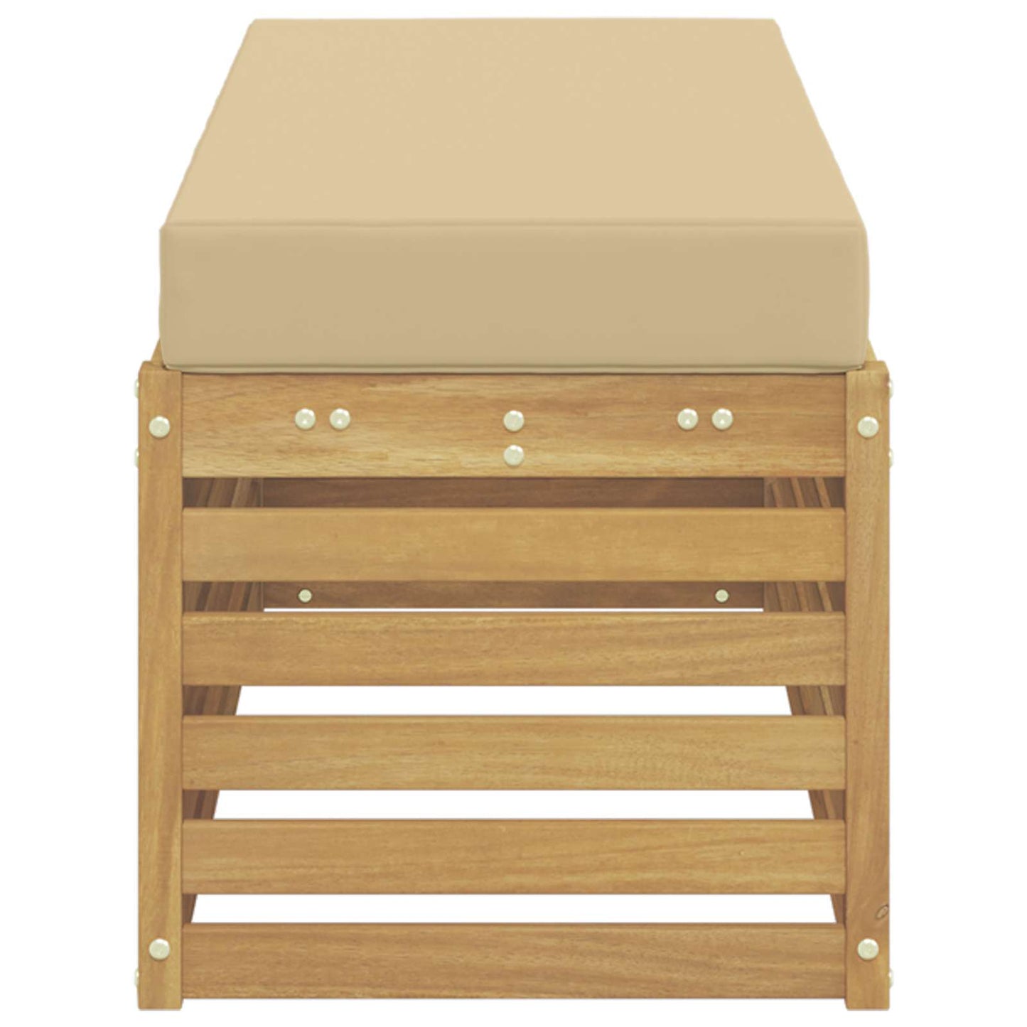 Buitenstoolbank Wit 115 x 43 x 45 cm Massief Acaciahout is nu te koop bij PeponiXL, paradijselijk wonen!