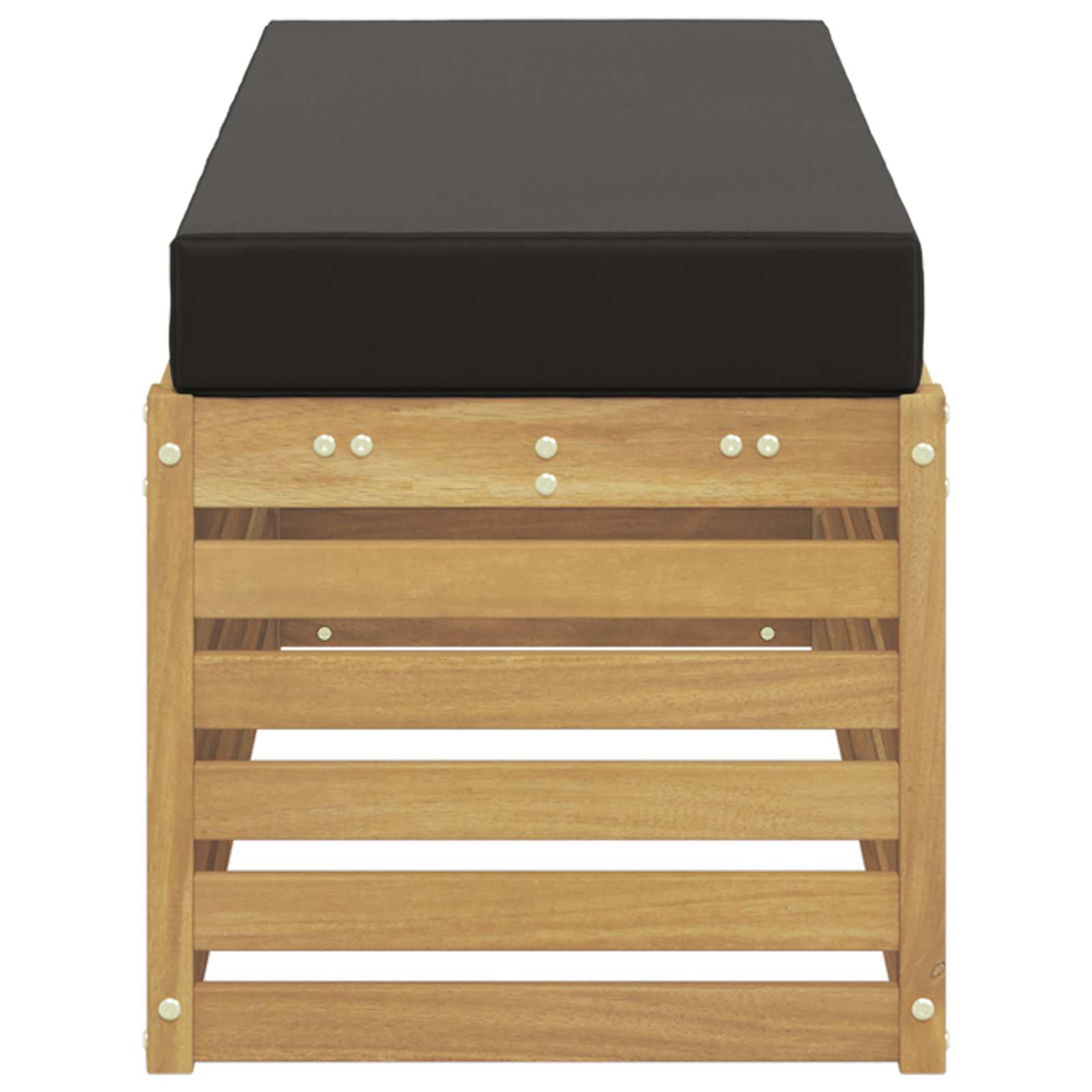 Buitenstoolbank Wit 115 x 43 x 45 cm Massief Acaciahout is nu te koop bij PeponiXL, paradijselijk wonen!