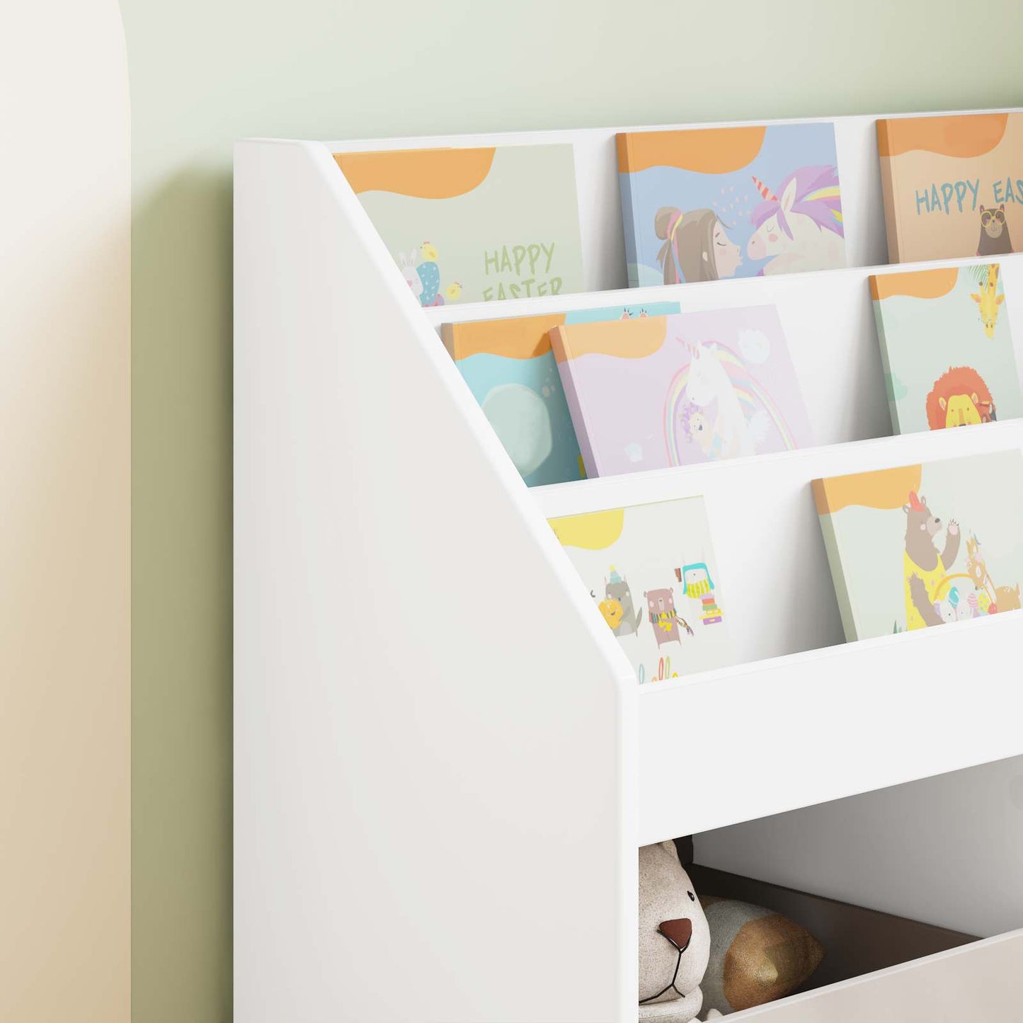 Kinderen Boekenkast Wit 72,5 x 29,5 x 69 cm Bewerkt hout is nu te koop bij PeponiXL, paradijselijk wonen!