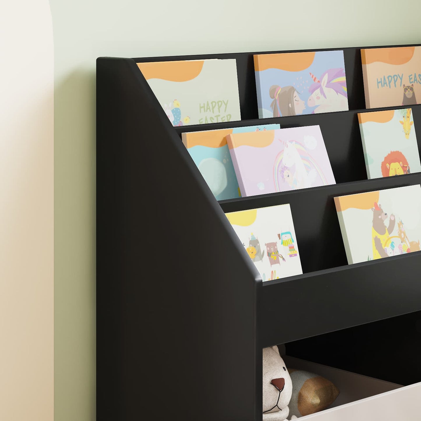 Kinderen Boekenkast Zwart 72,5 x 29,5 x 69 cm Bewerkt hout is nu te koop bij PeponiXL, paradijselijk wonen!